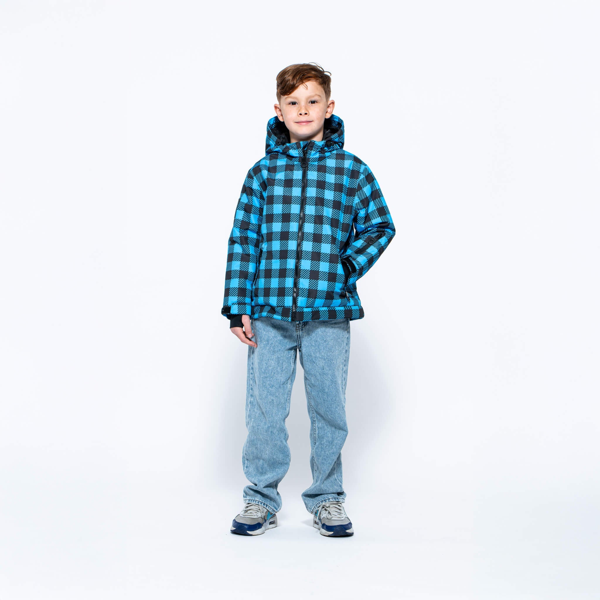 Kids 2-in-1 Snow Suit, Blue Check