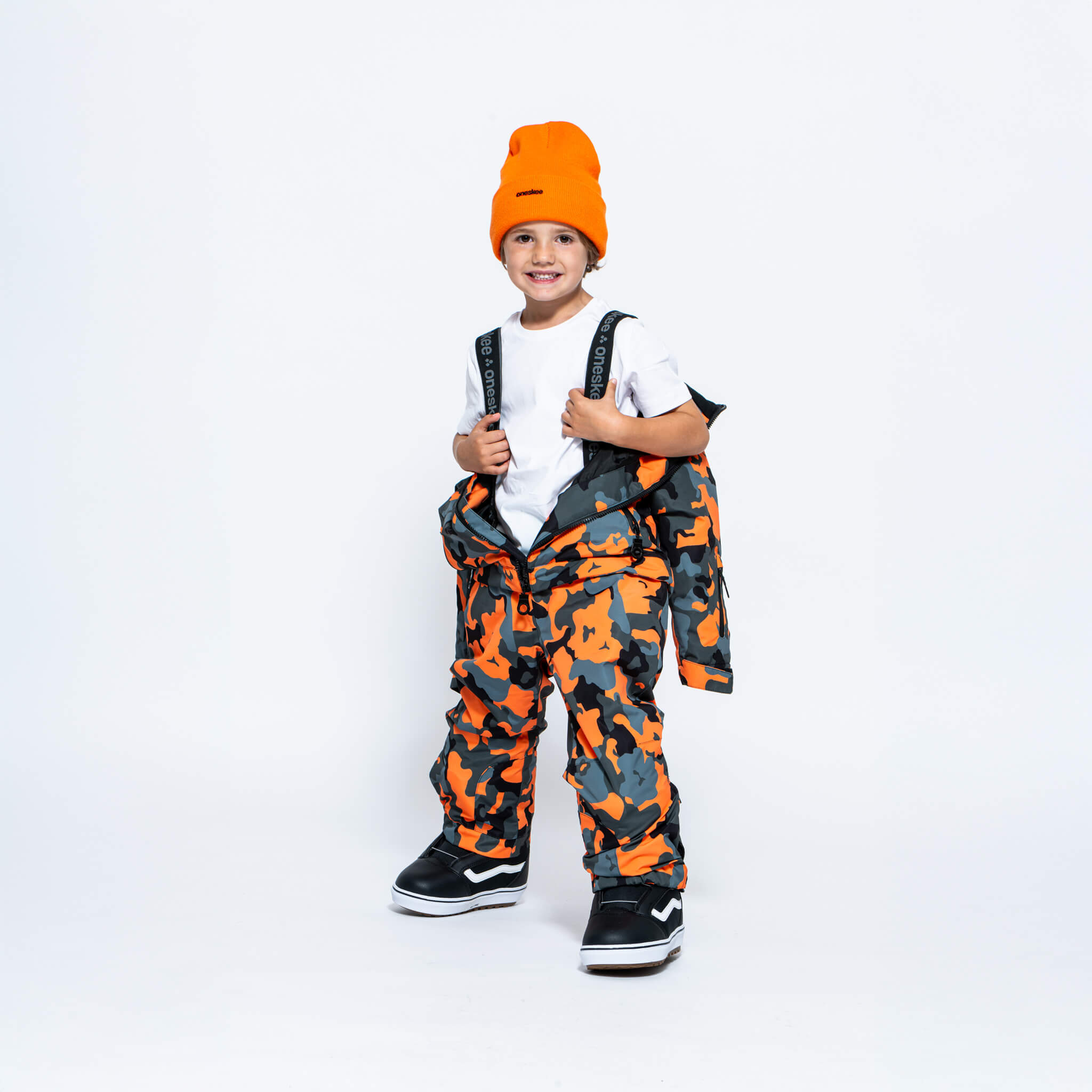 Kids 2-in-1 Snow Suit, Orange Camo