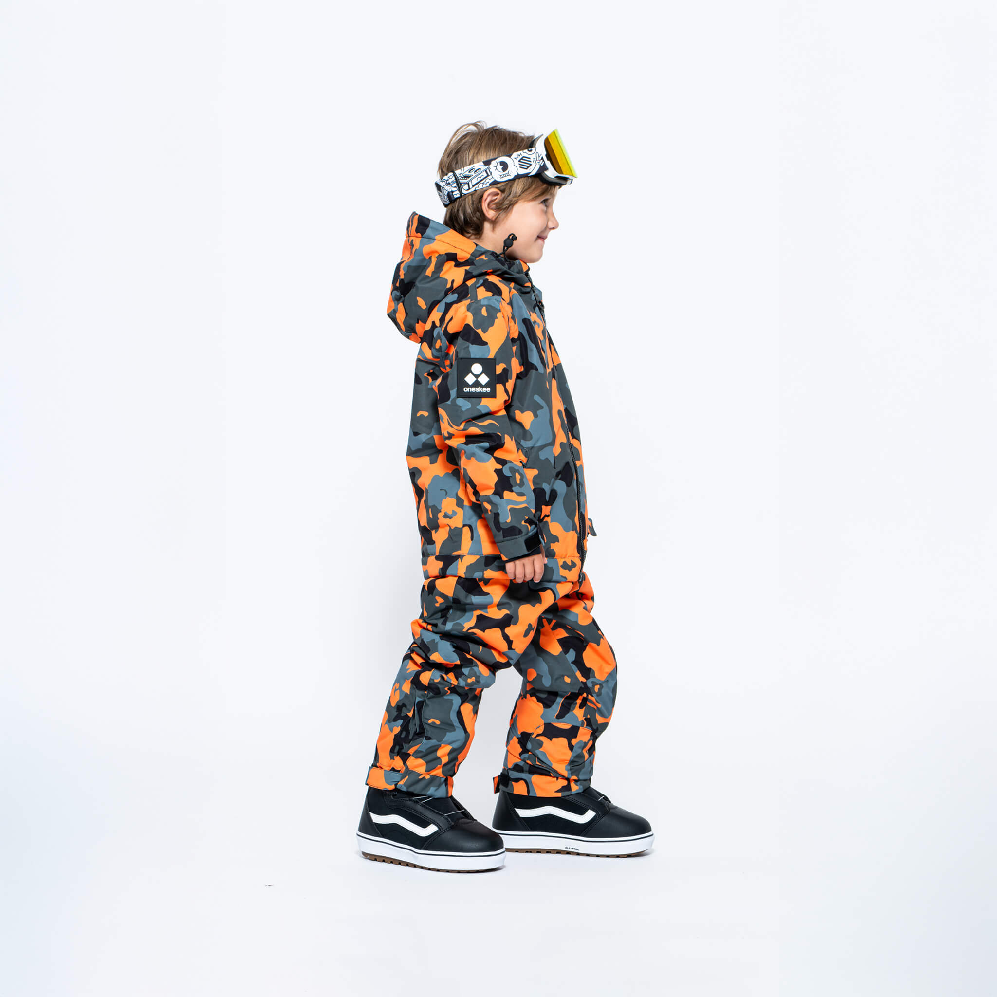 Kids 2-in-1 Snow Suit, Orange Camo