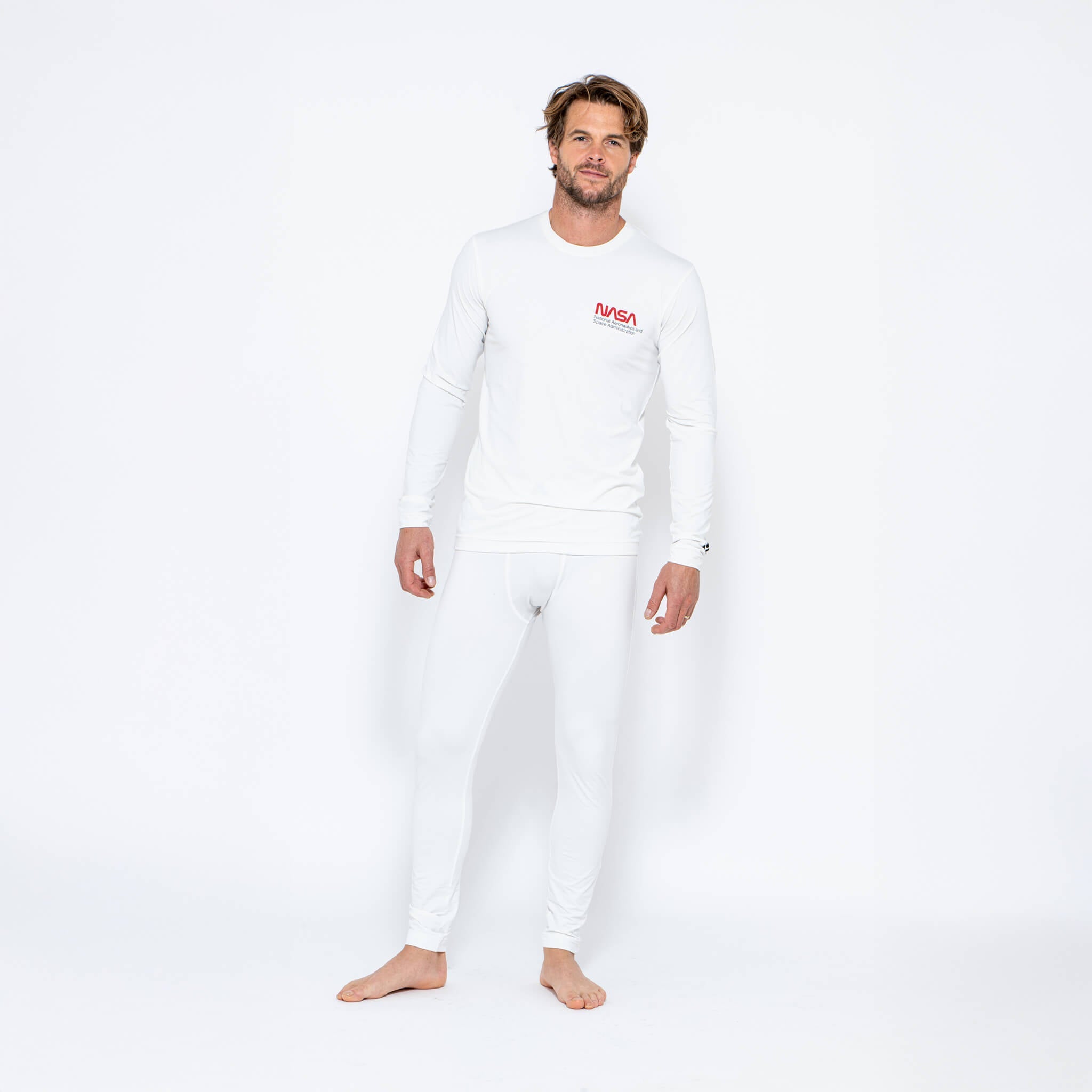 Men's Base Layer Set, White NASA