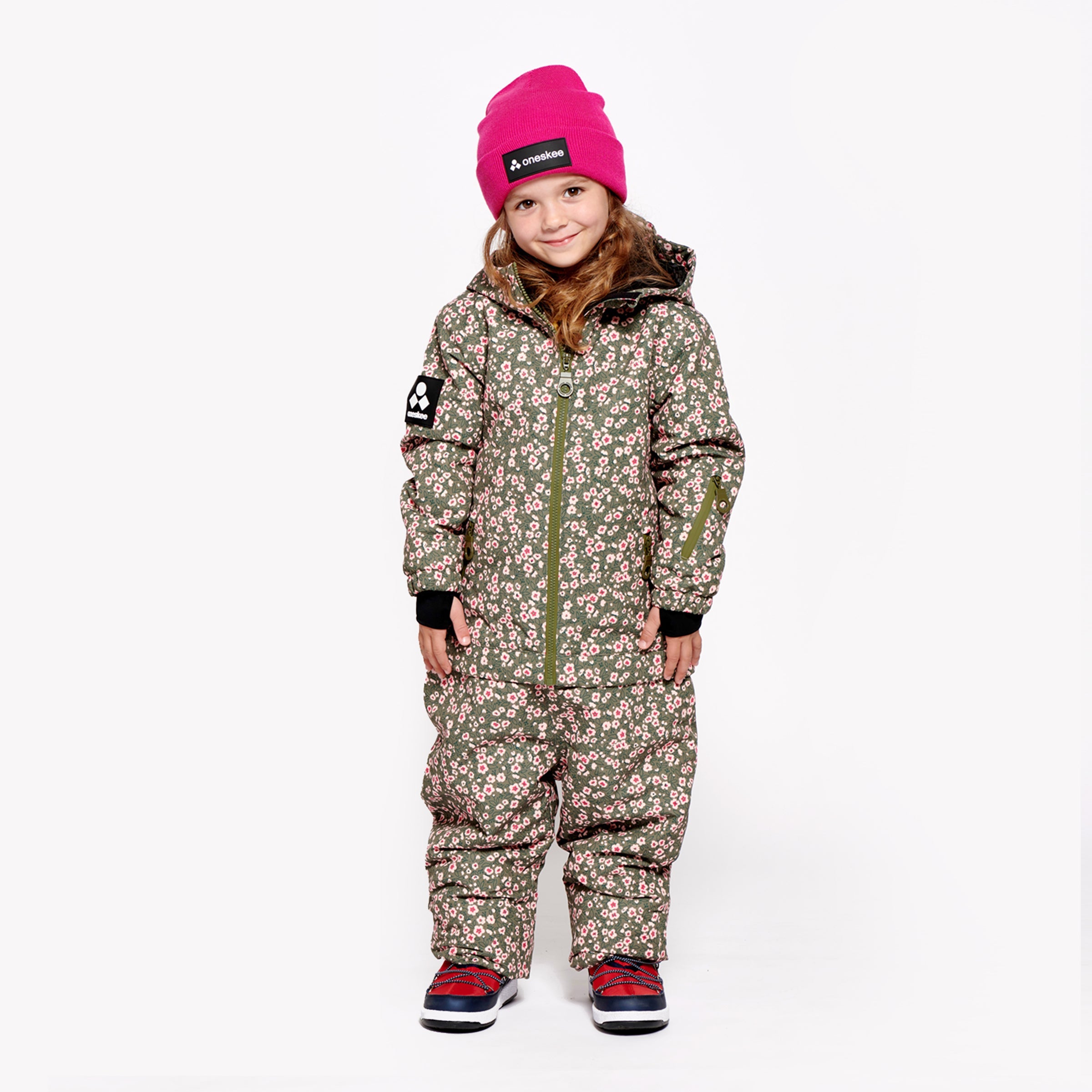 Kids 2-in-1 Snow Suit, Olive Floral