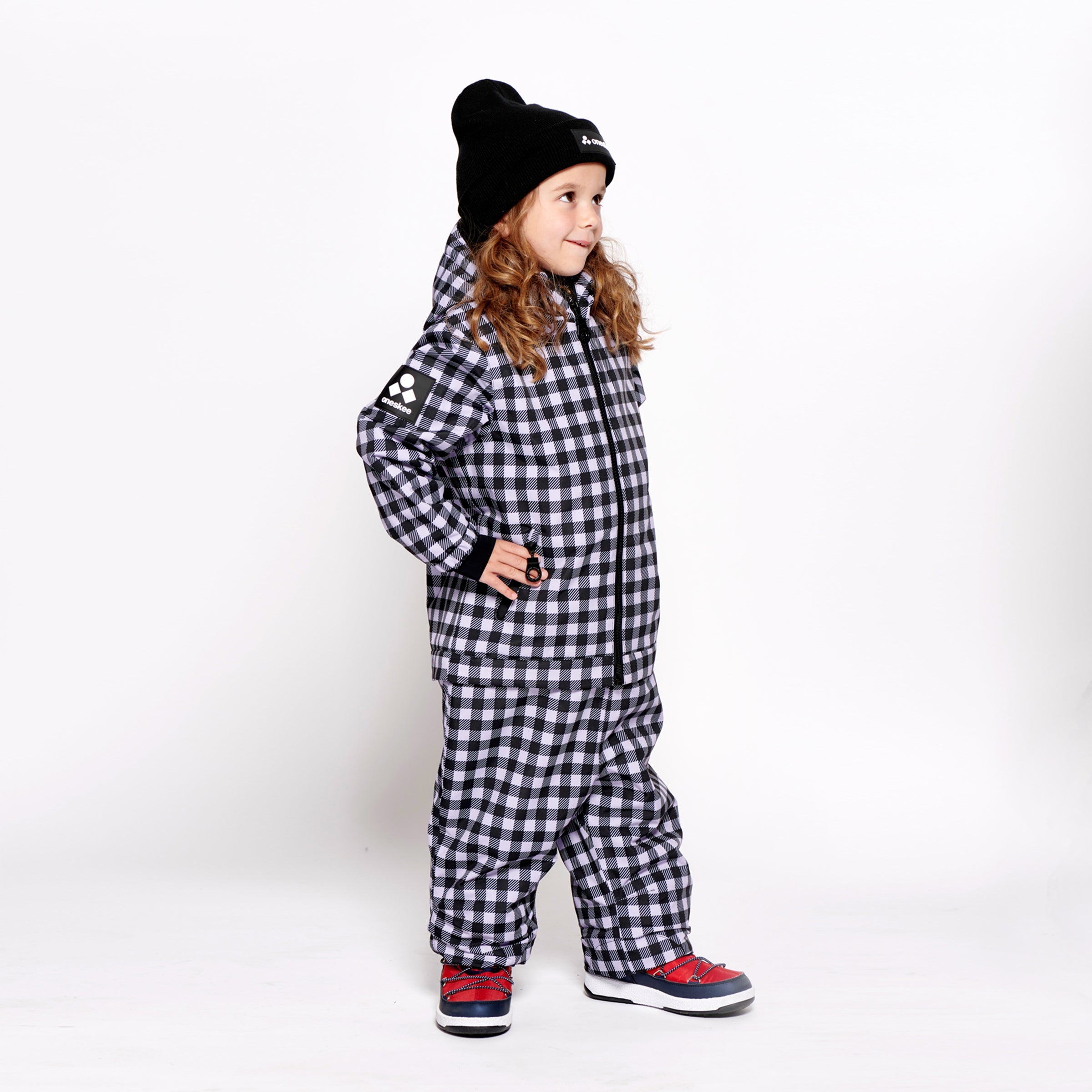 Kids 2-in-1 Snow Suit, Lilac Gingham