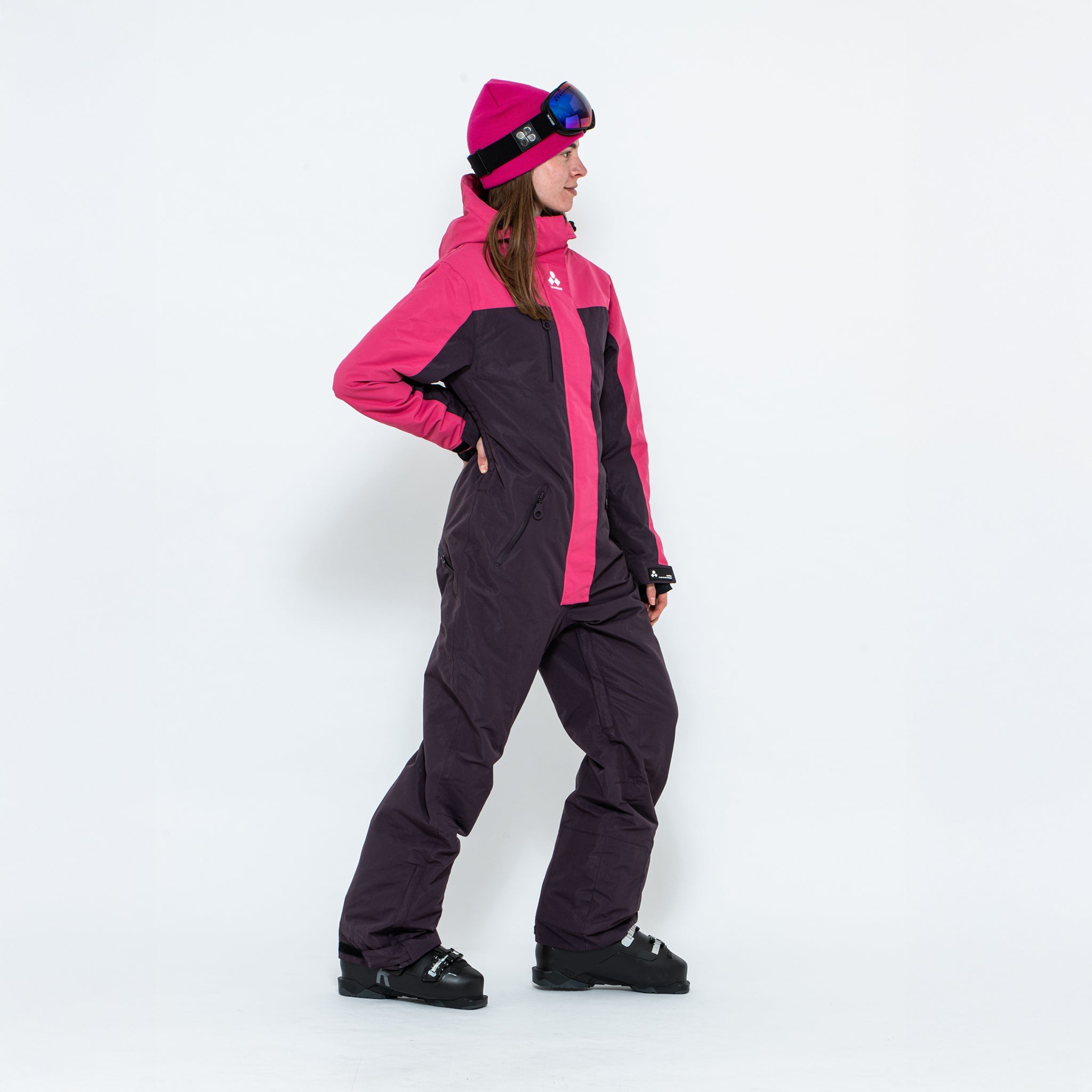 Women's Snow Suit, Cherry & Raspberry