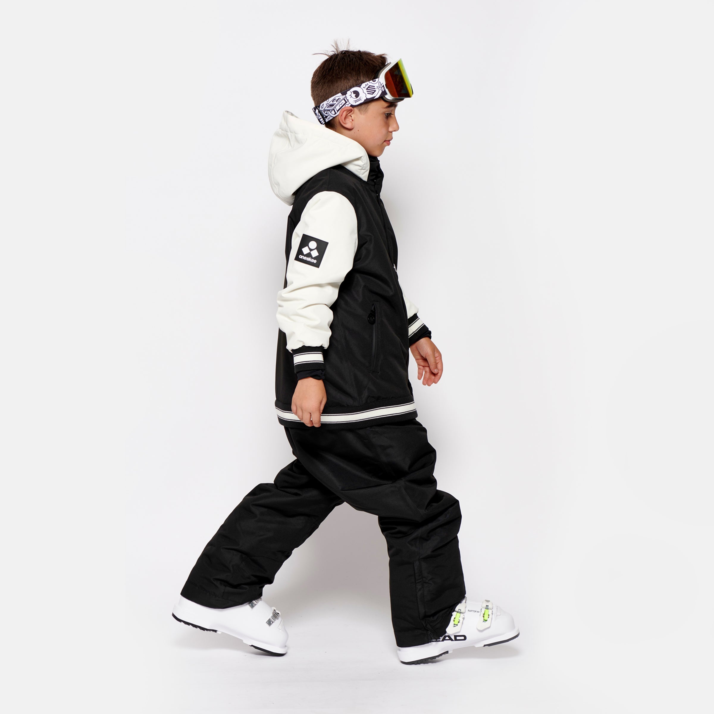 Kids 2-in-1 Snow Suit, Black Varsity