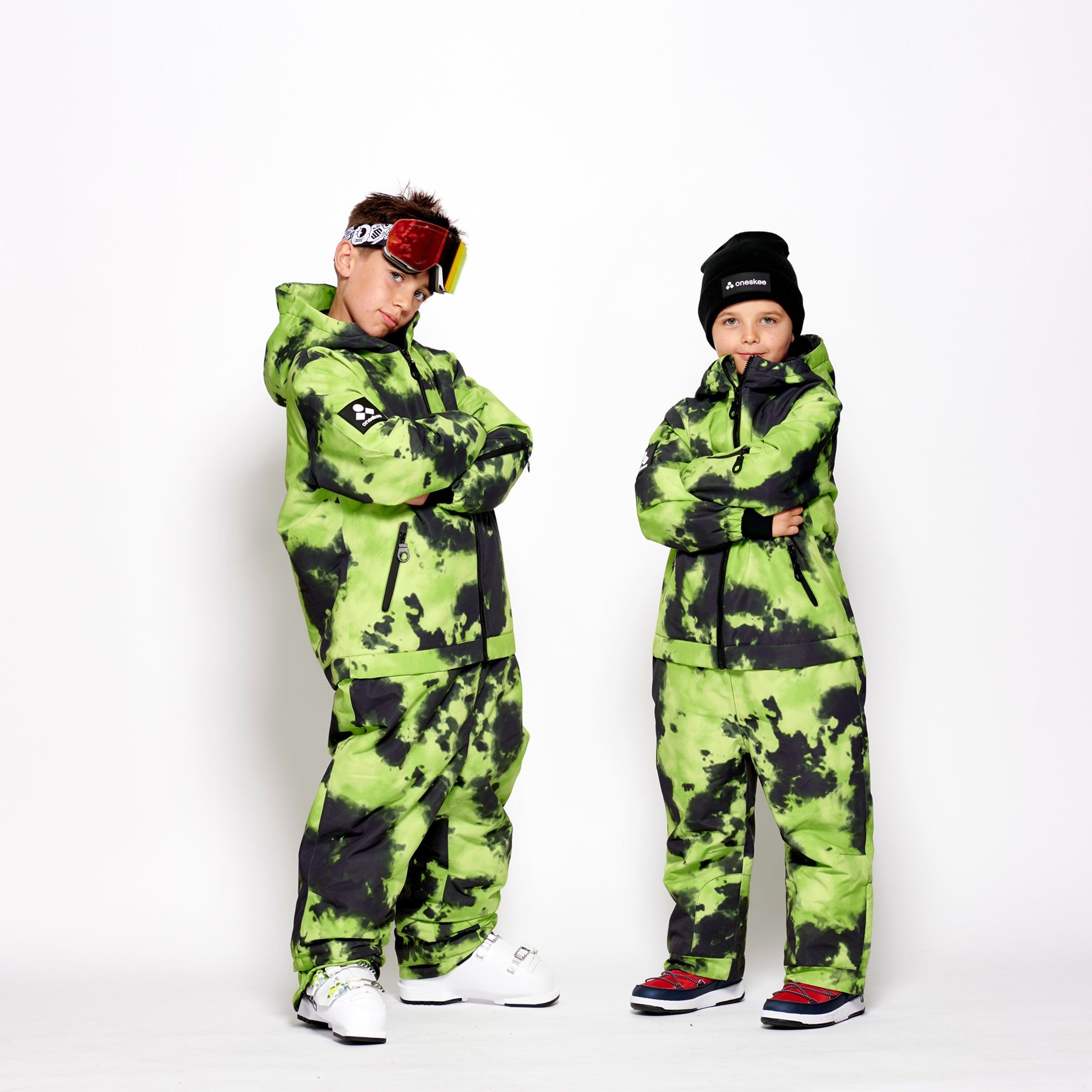 Kids 2-in-1 Snow Suit, Green Tie Dye