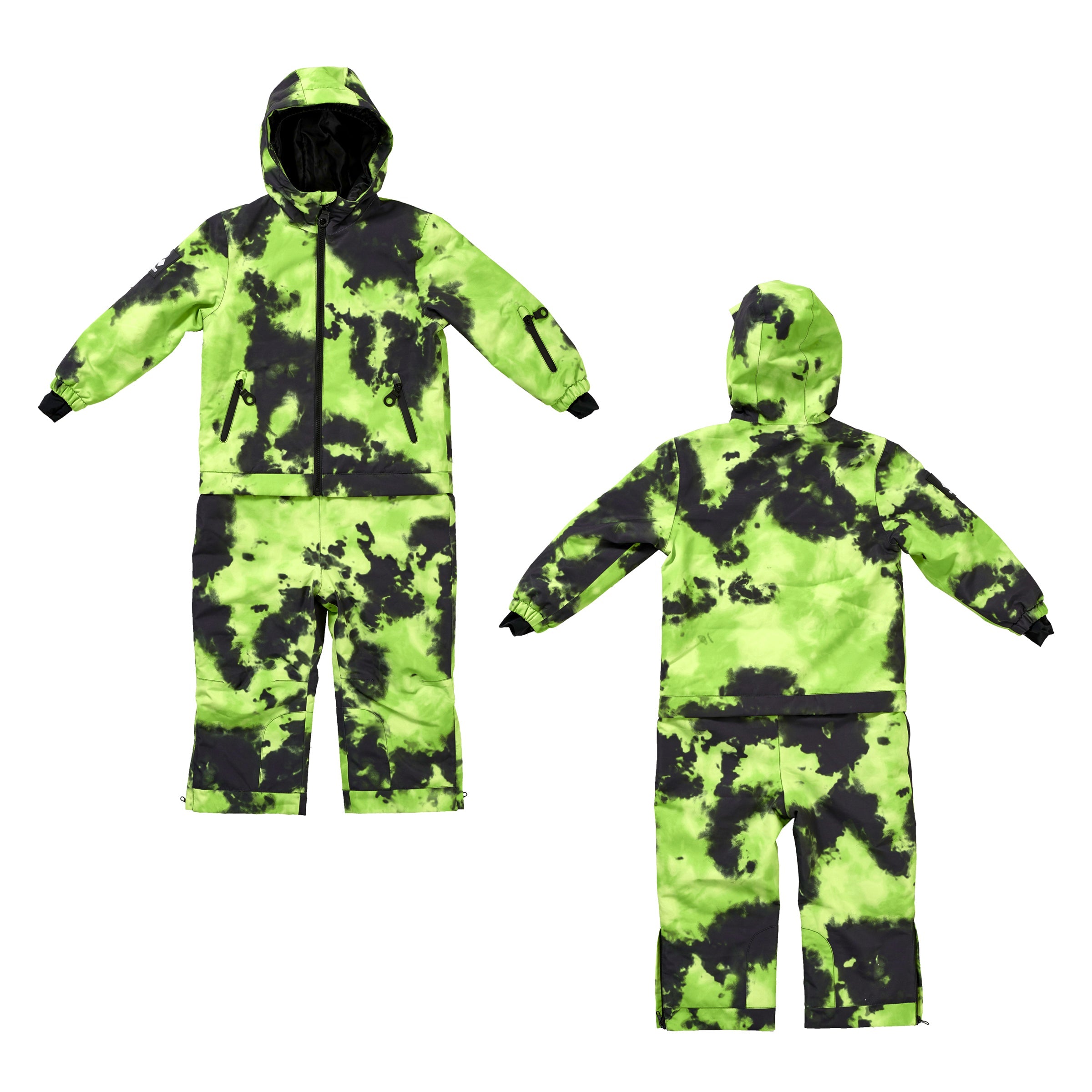 Kids 2-in-1 Snow Suit, Green Tie Dye