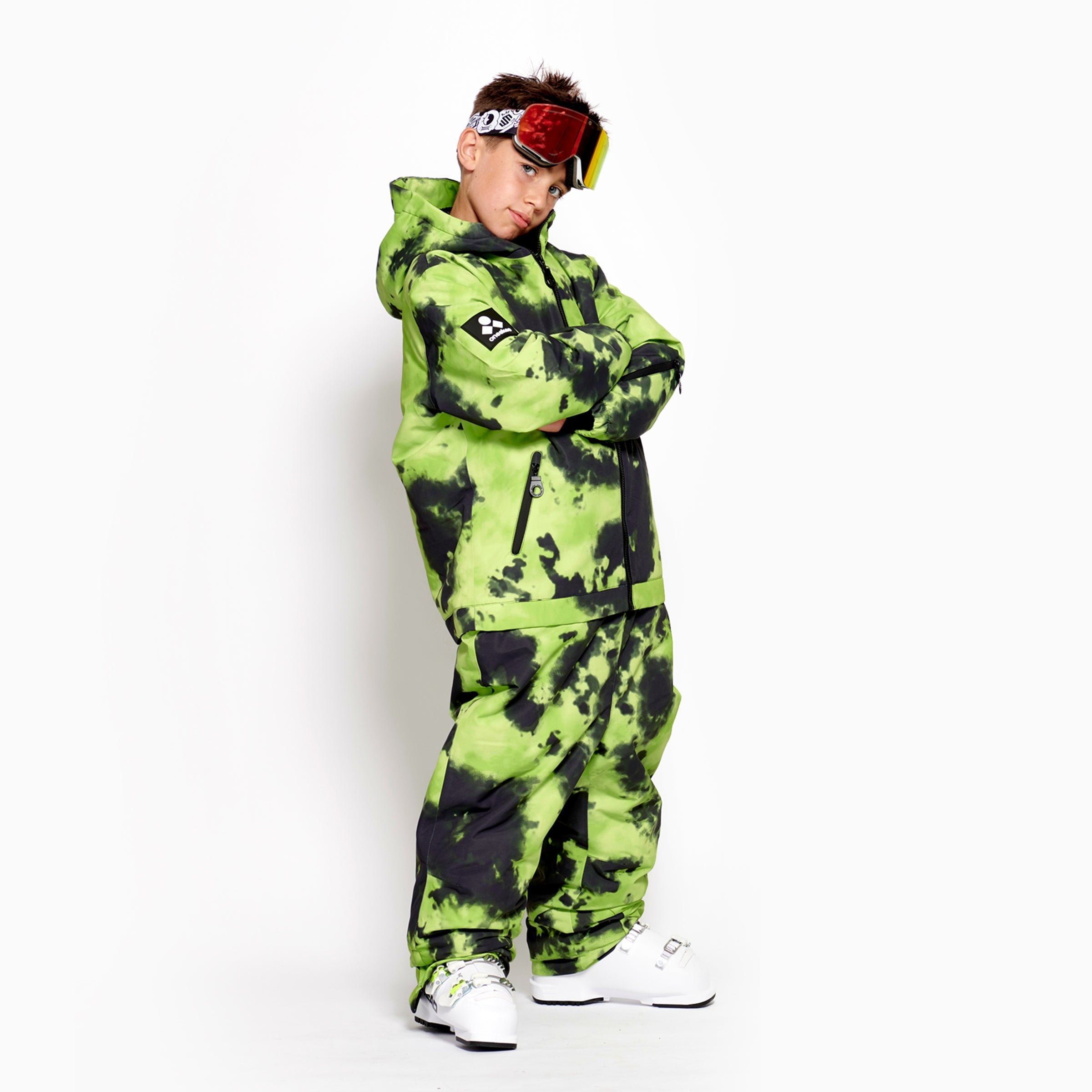 Kids 2-in-1 Snow Suit, Green Tie Dye