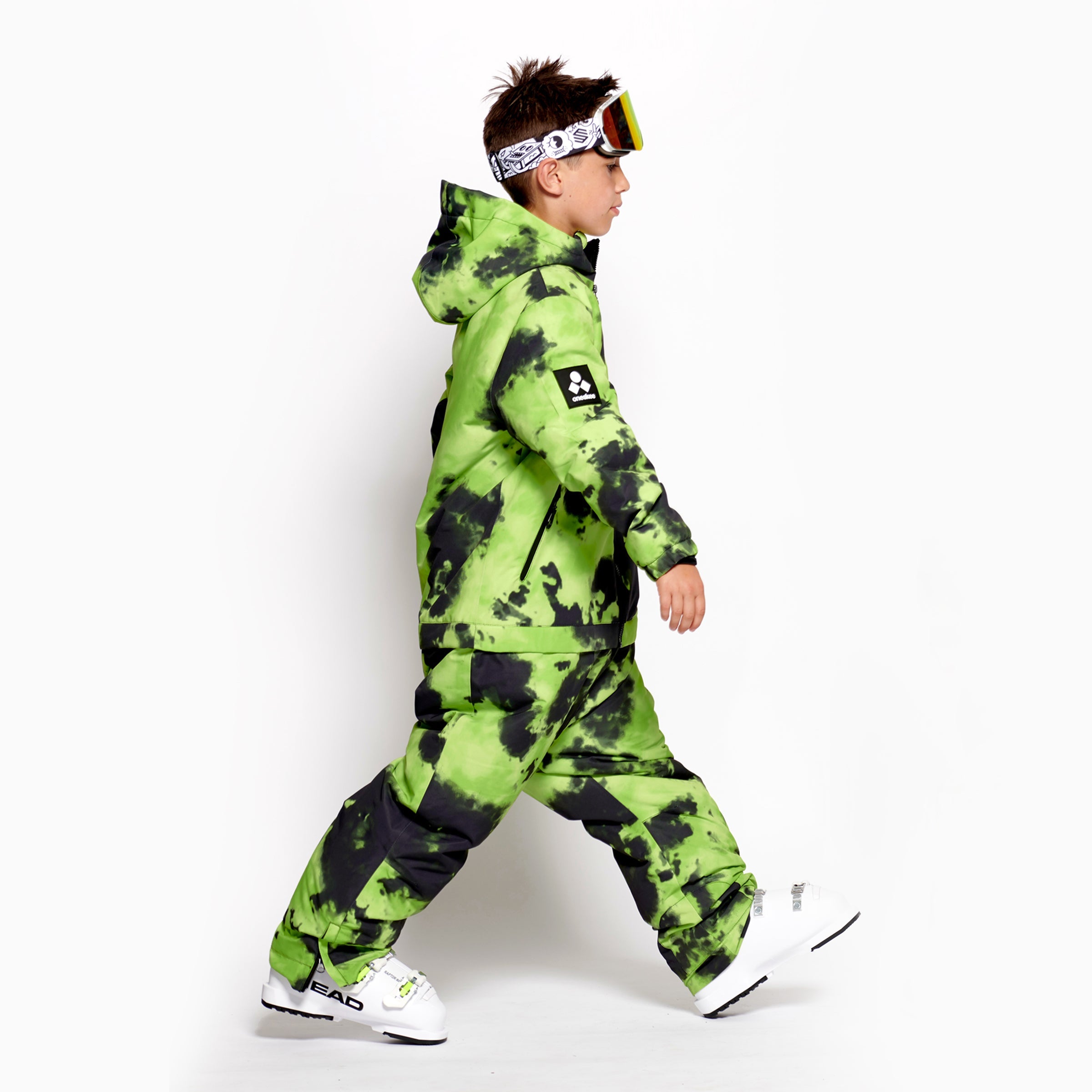 Kids 2-in-1 Snow Suit, Green Tie Dye