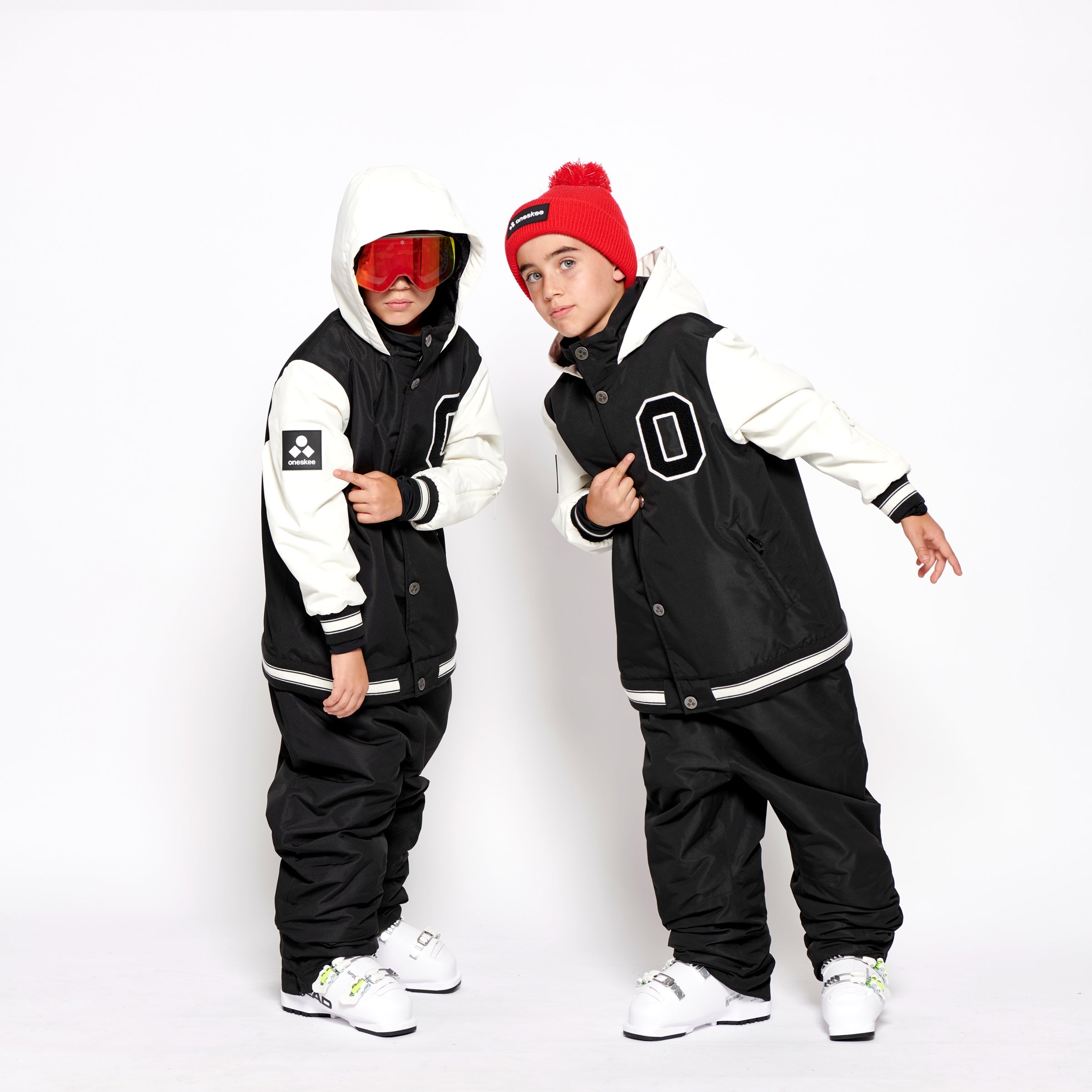 Kids 2-in-1 Snow Suit, Black Varsity