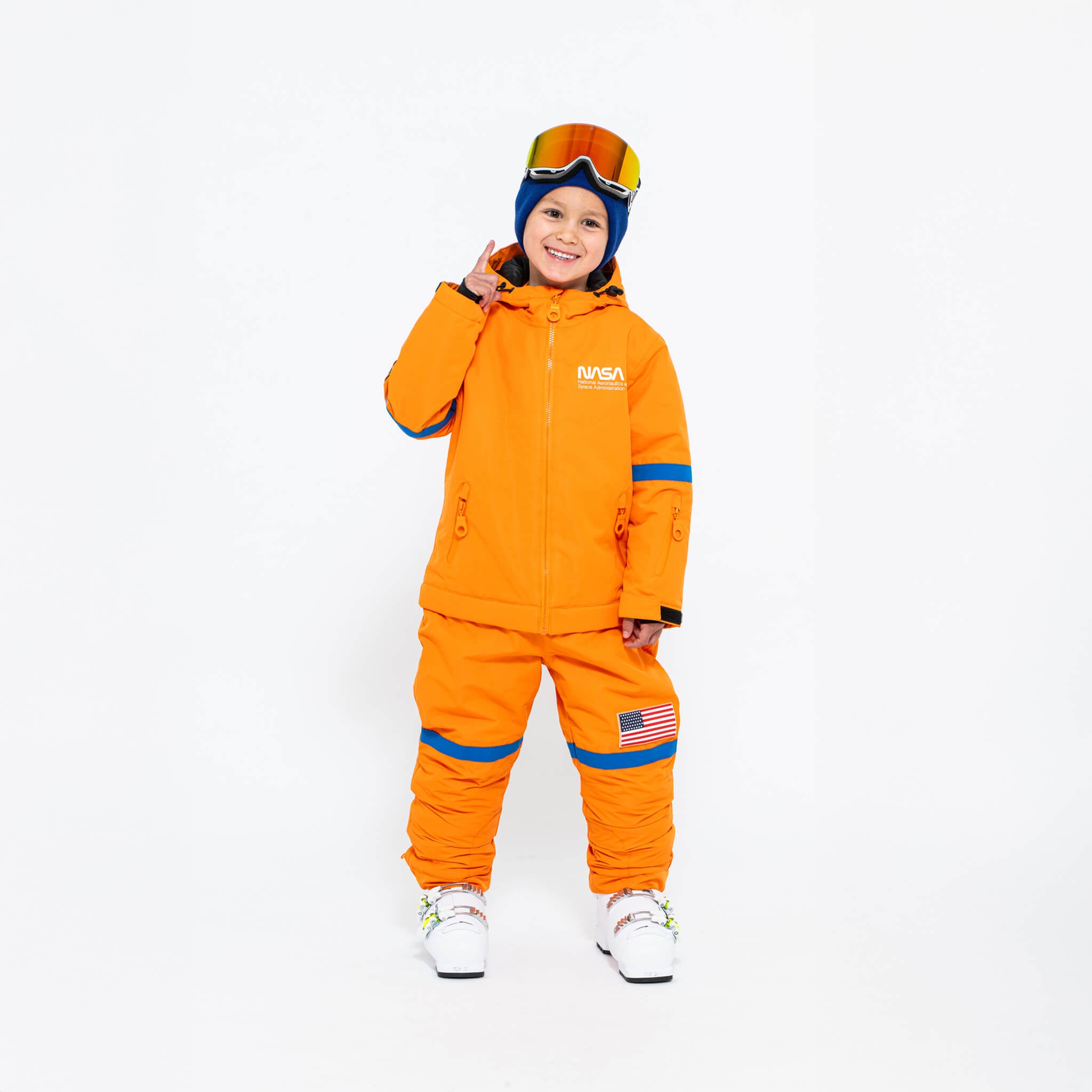 Kids 2-in-1 Snow Suit, Orange NASA - Oneskee EU