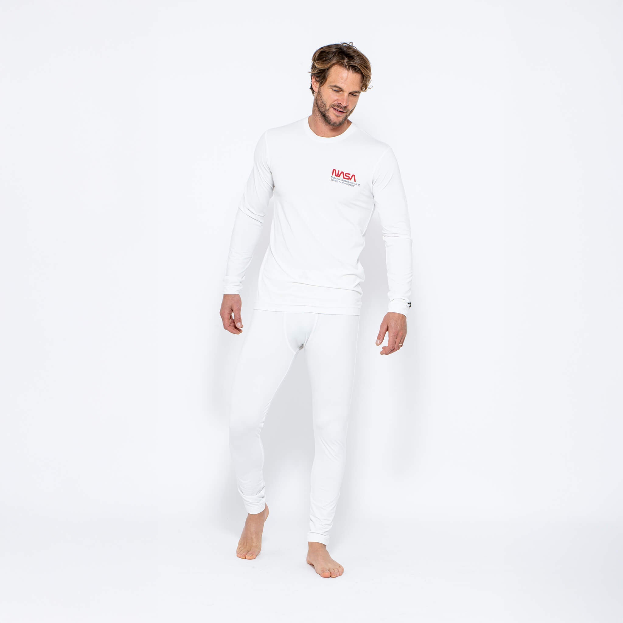 Men's Base Layer Set, White NASA
