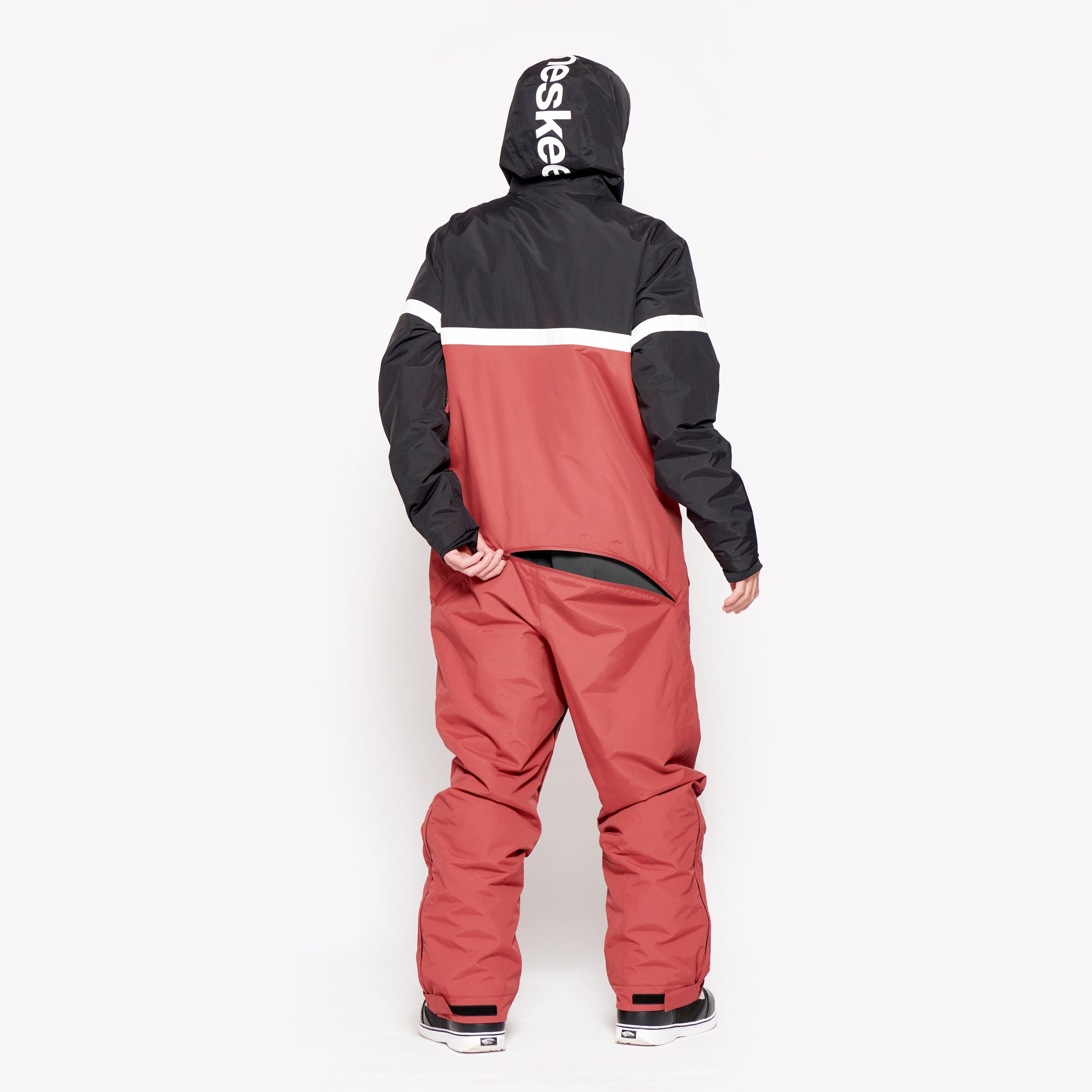 Men's Snow Suit, Burgundy & Black