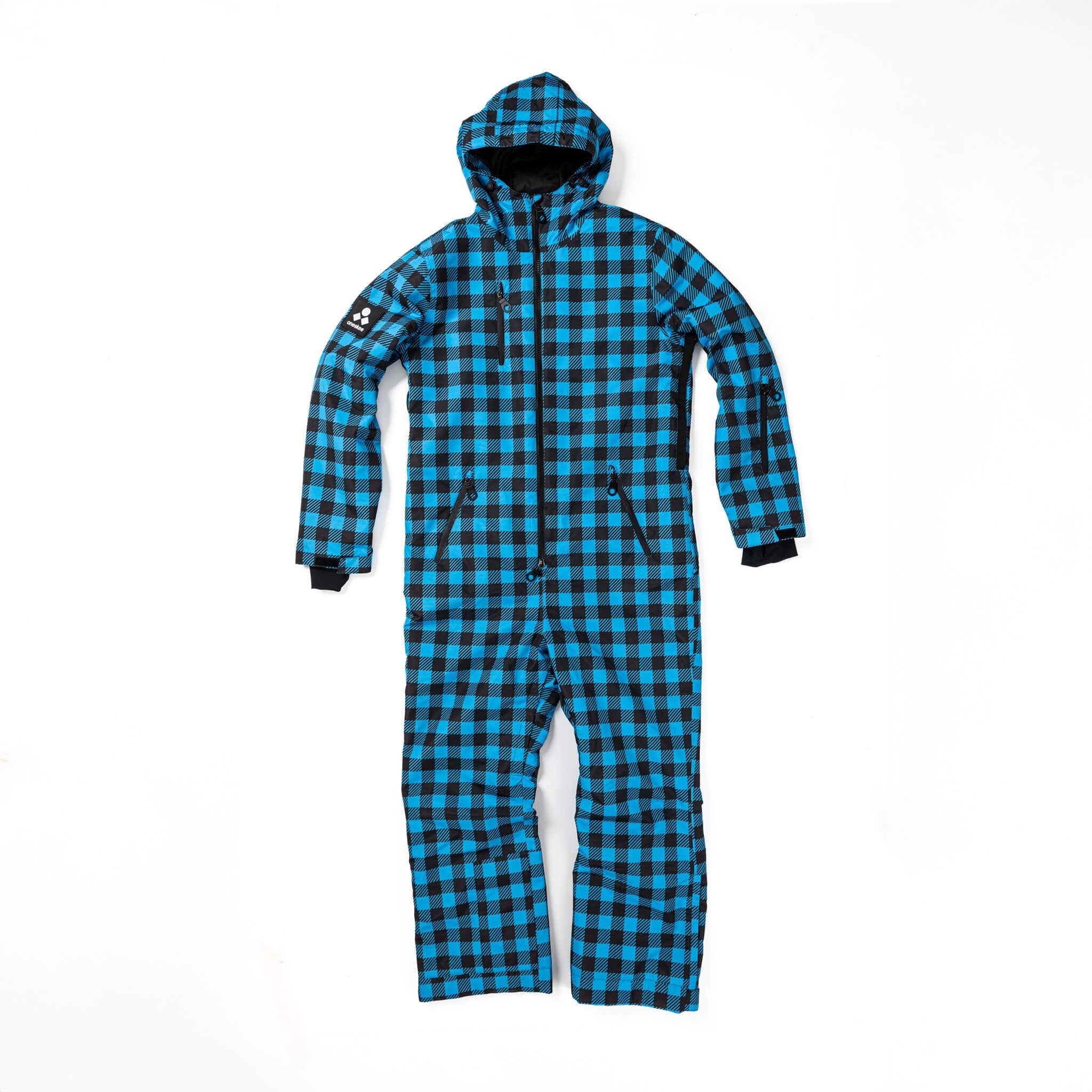 Men's Snow Suit, Blue Check - Oneskee EU