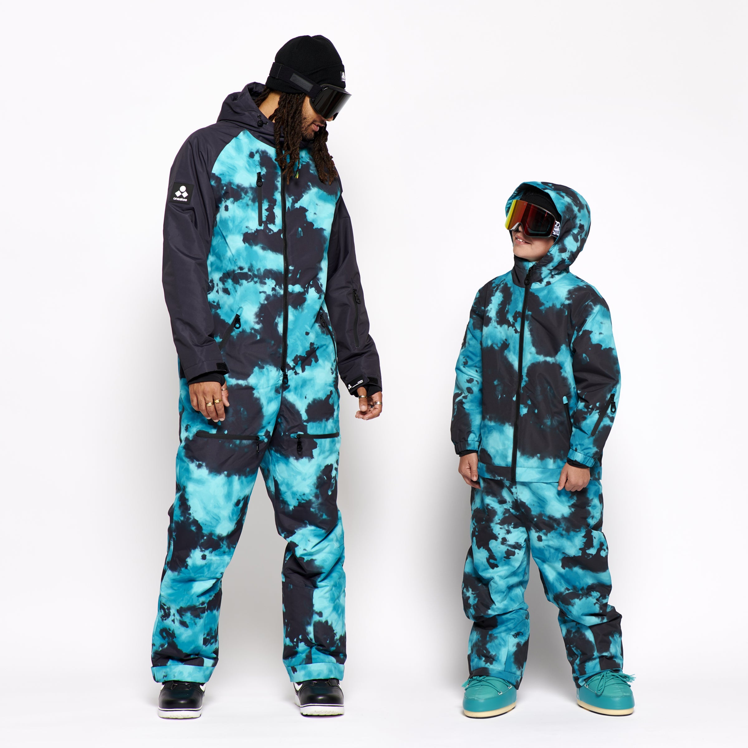 Kids 2-in-1 Snow Suit, Turquoise Tie Dye