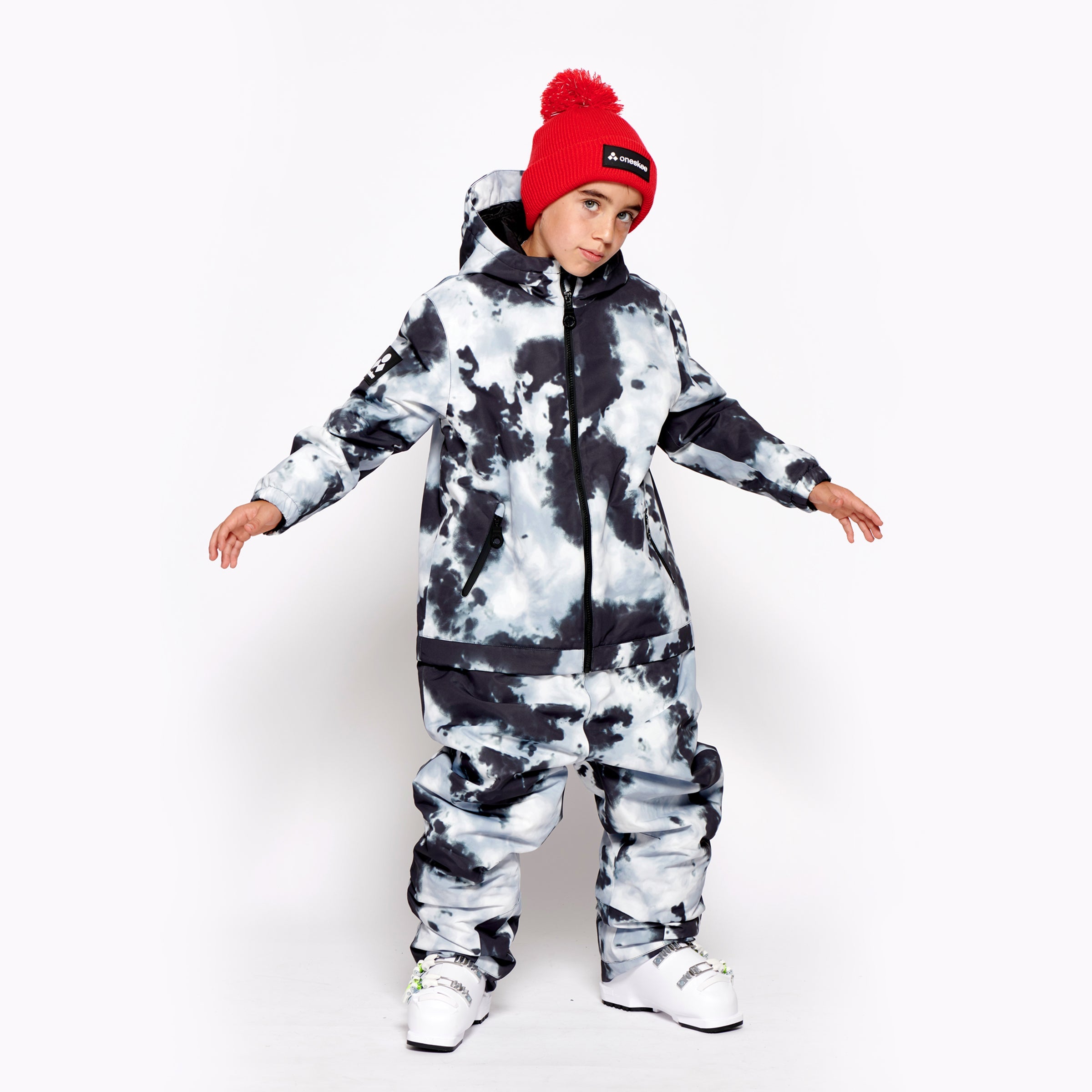 Kids 2-in-1 Snow Suit, Tie Dye Oneskee EU - Main Image