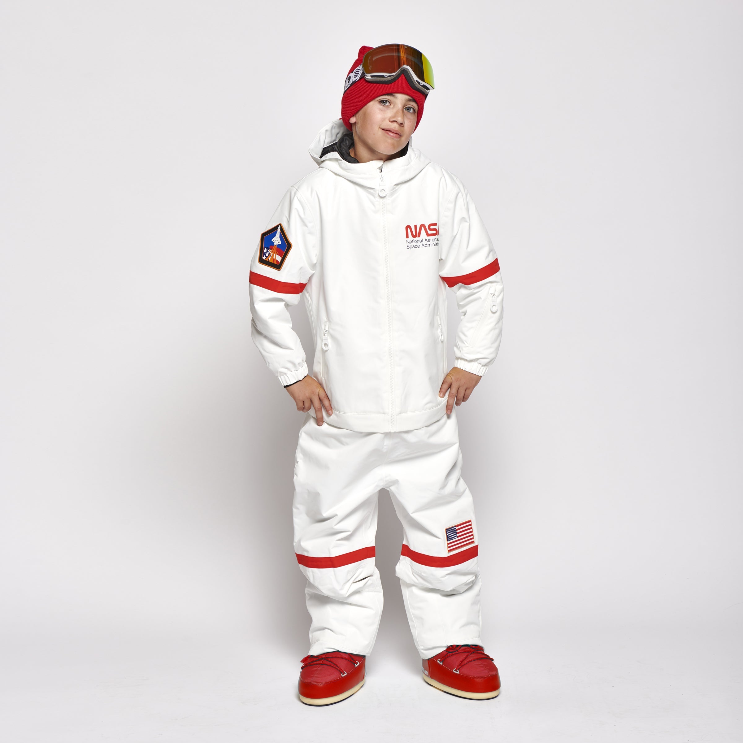 Kids 2-in-1 Snow Suit, White NASA