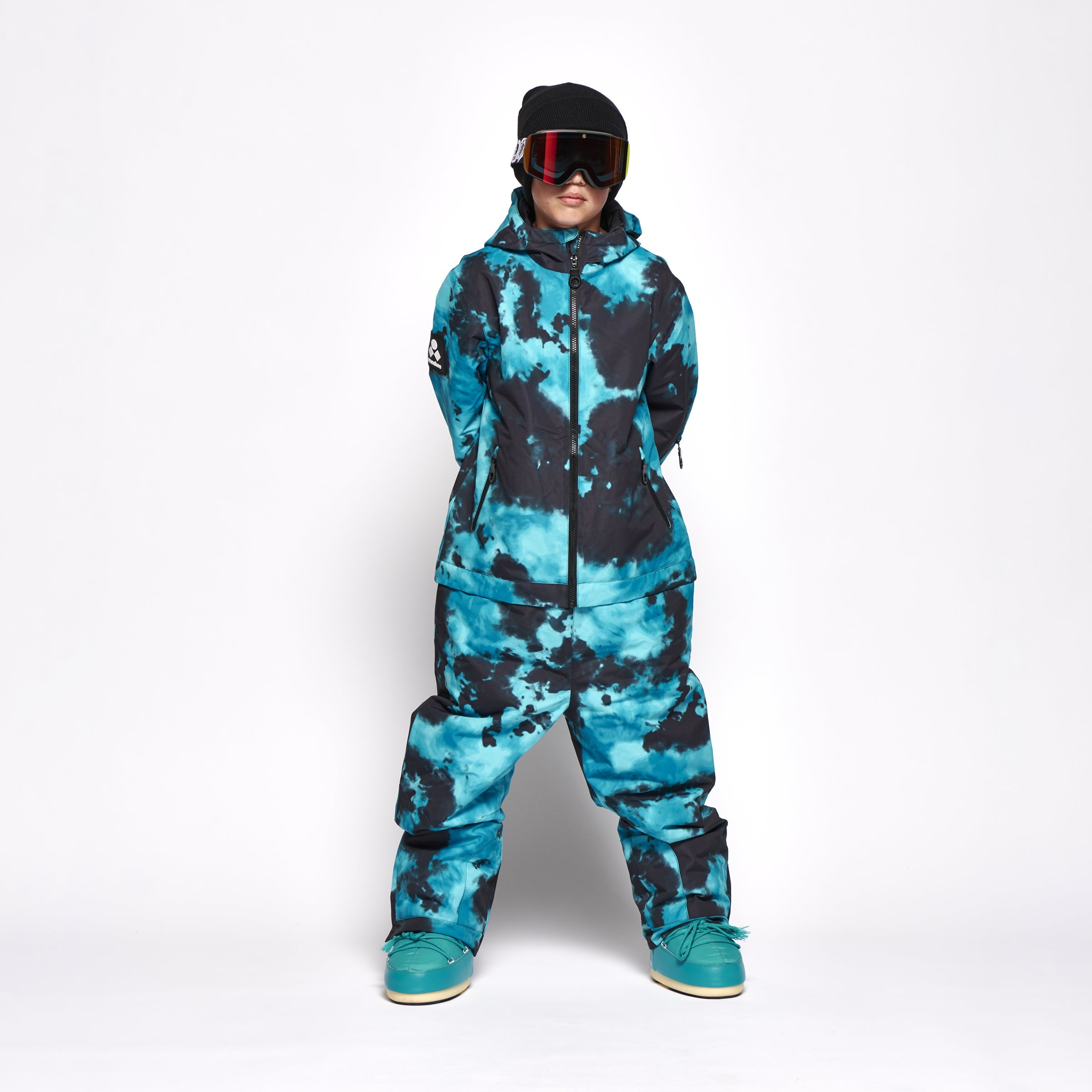 Kids 2-in-1 Snow Suit, Turquoise Tie Dye