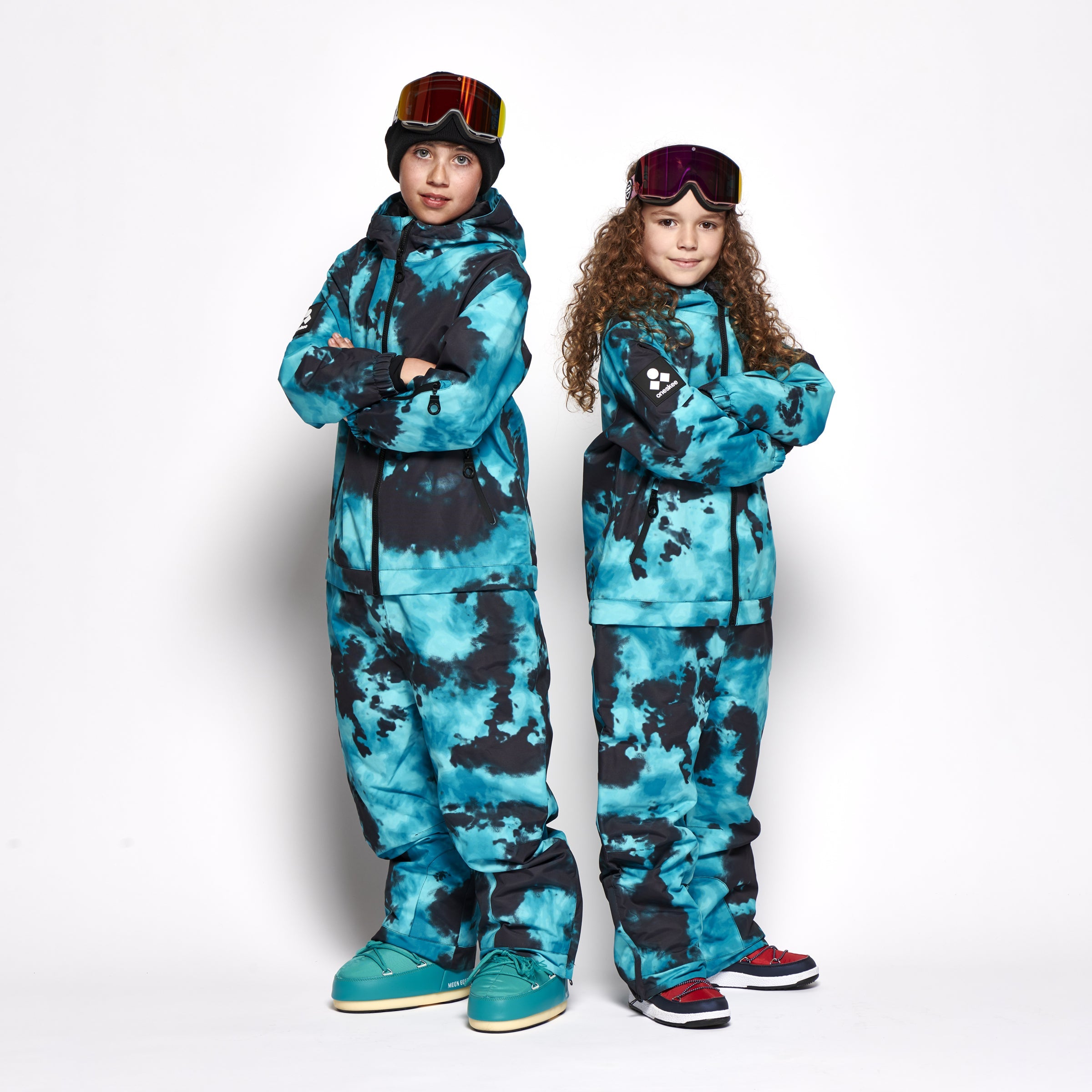 Kids 2-in-1 Snow Suit, Turquoise Tie Dye