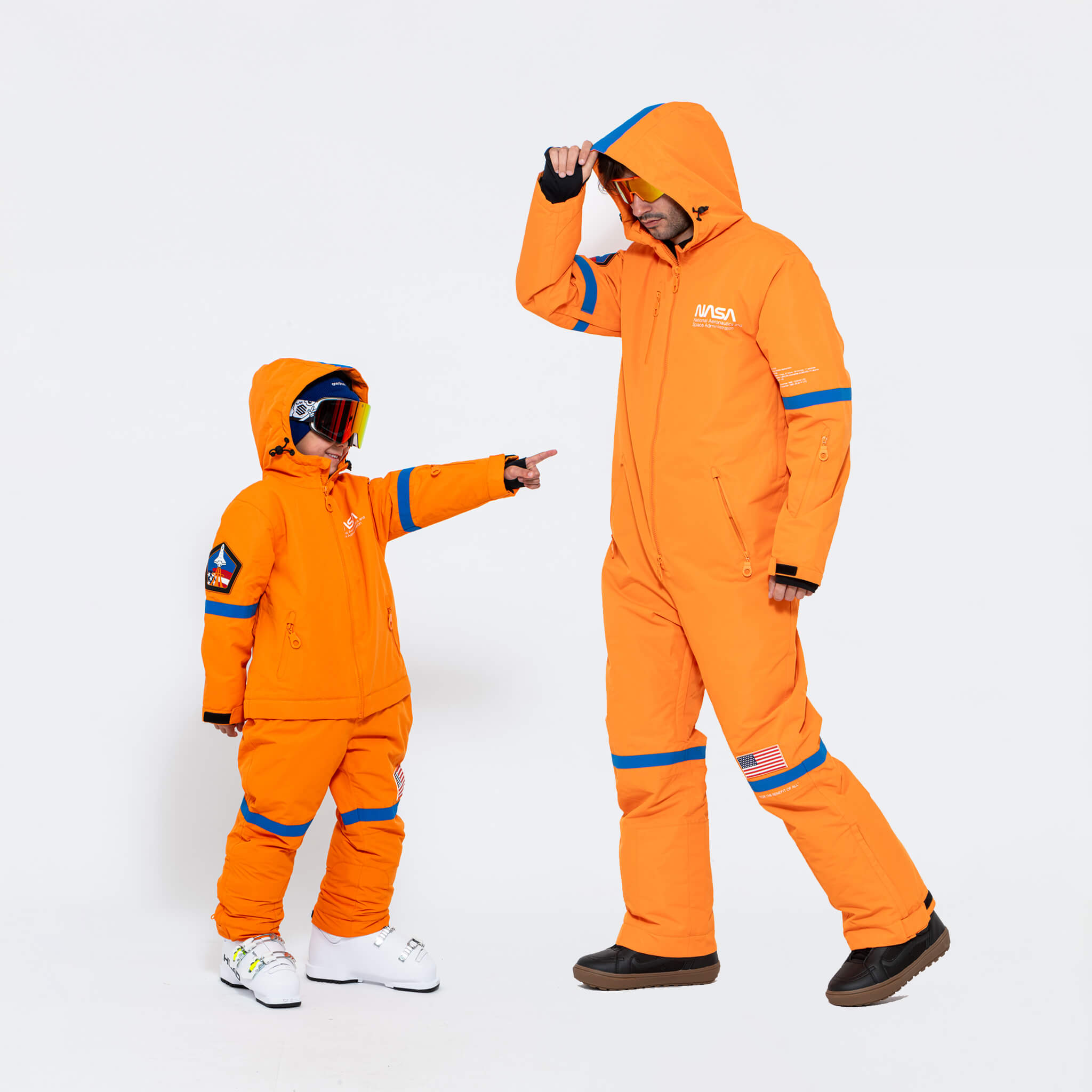 Kids 2-in-1 Snow Suit, Orange NASA