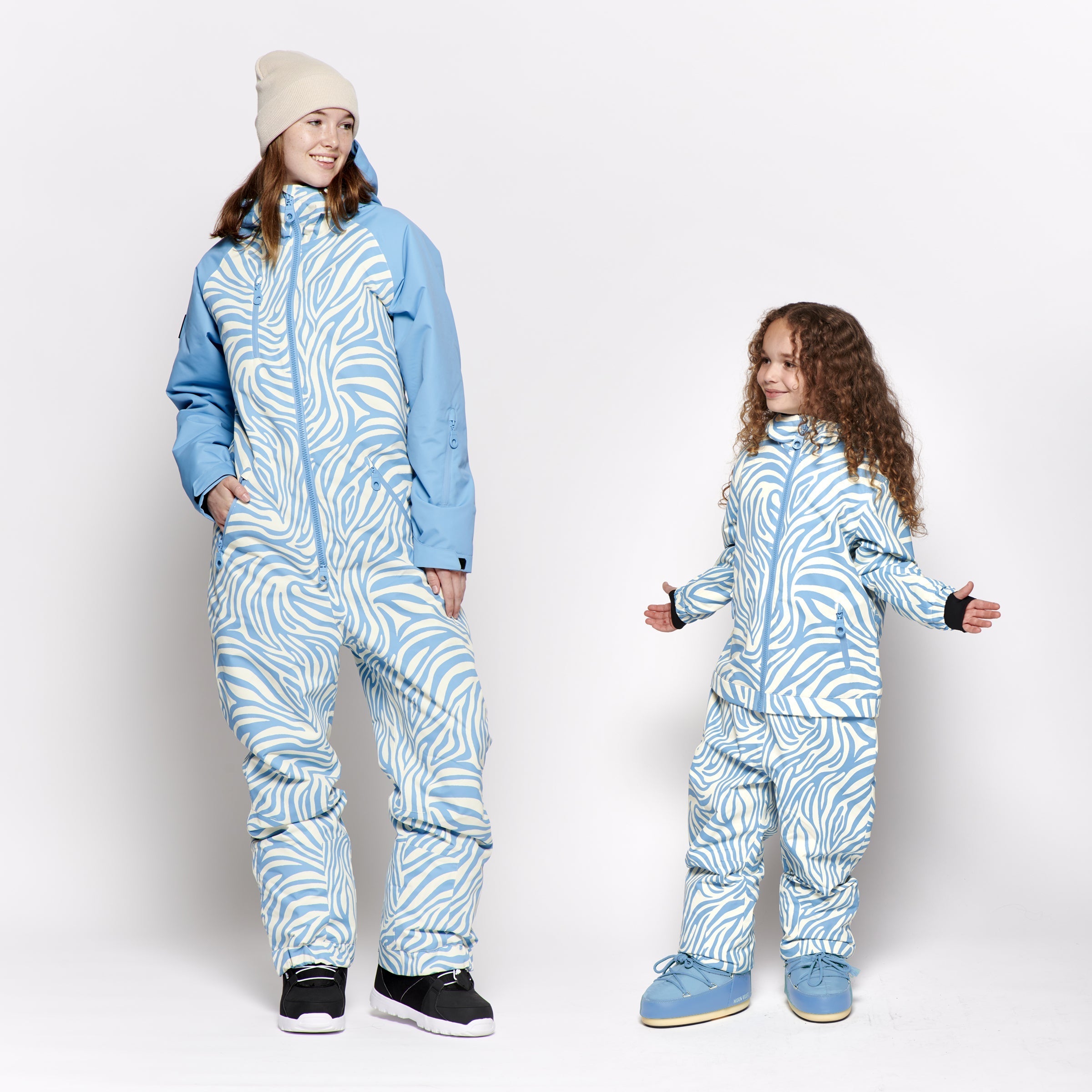 Kids 2-in-1 Snow Suit, Blue Zebra