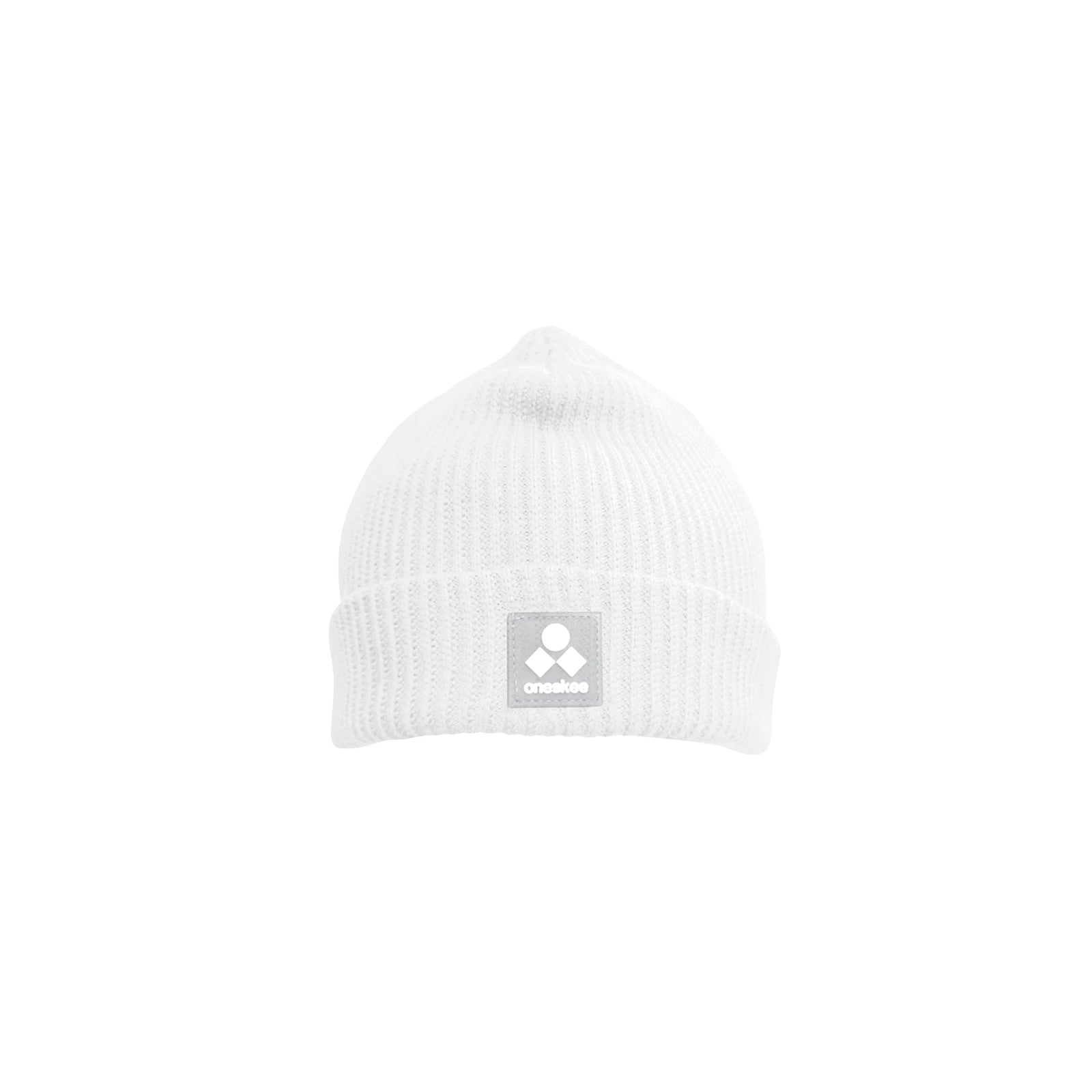Ribbed Beanie, White