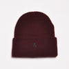 Ribbed Logo Beanie, Burgundy