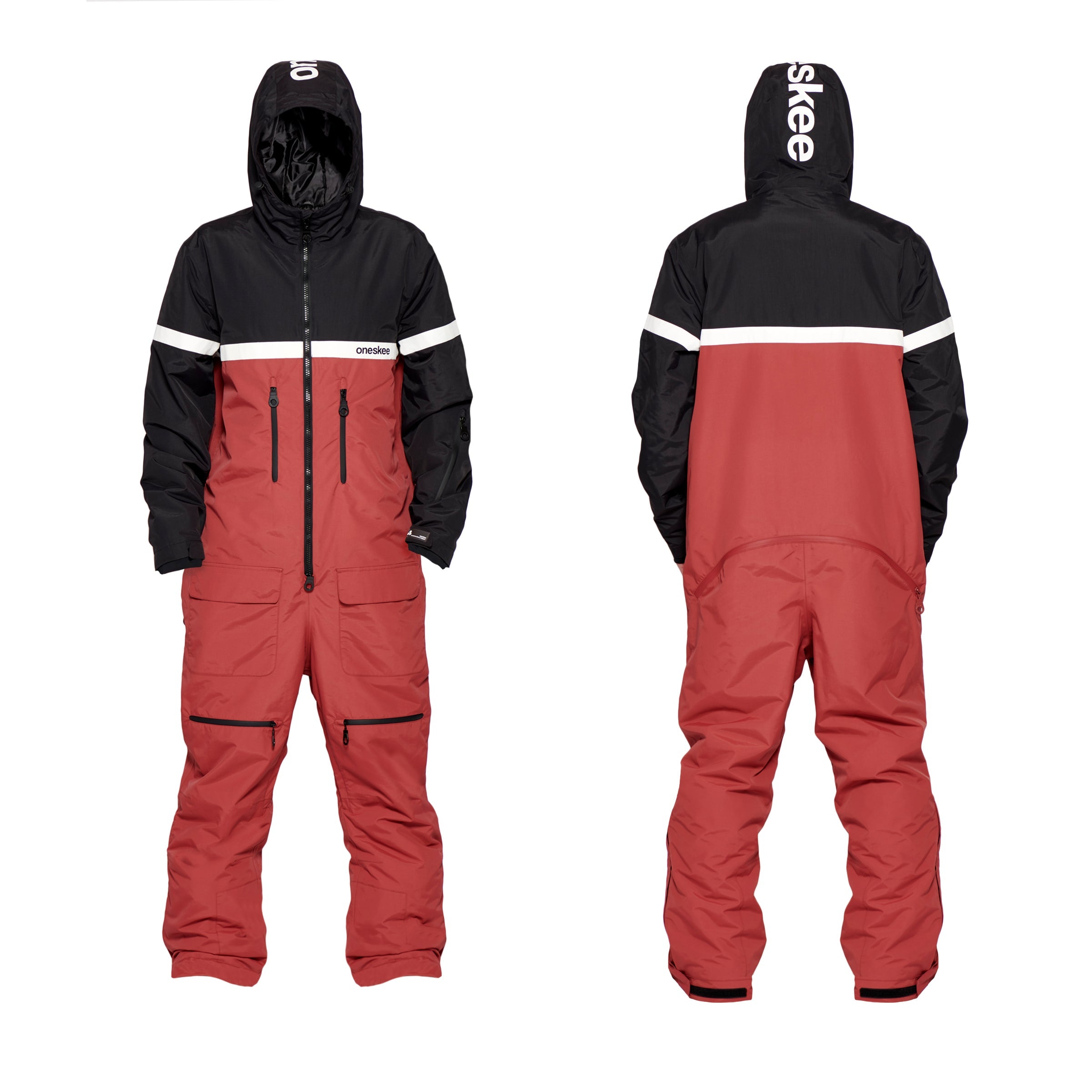 Men's Snow Suit, Burgundy & Black