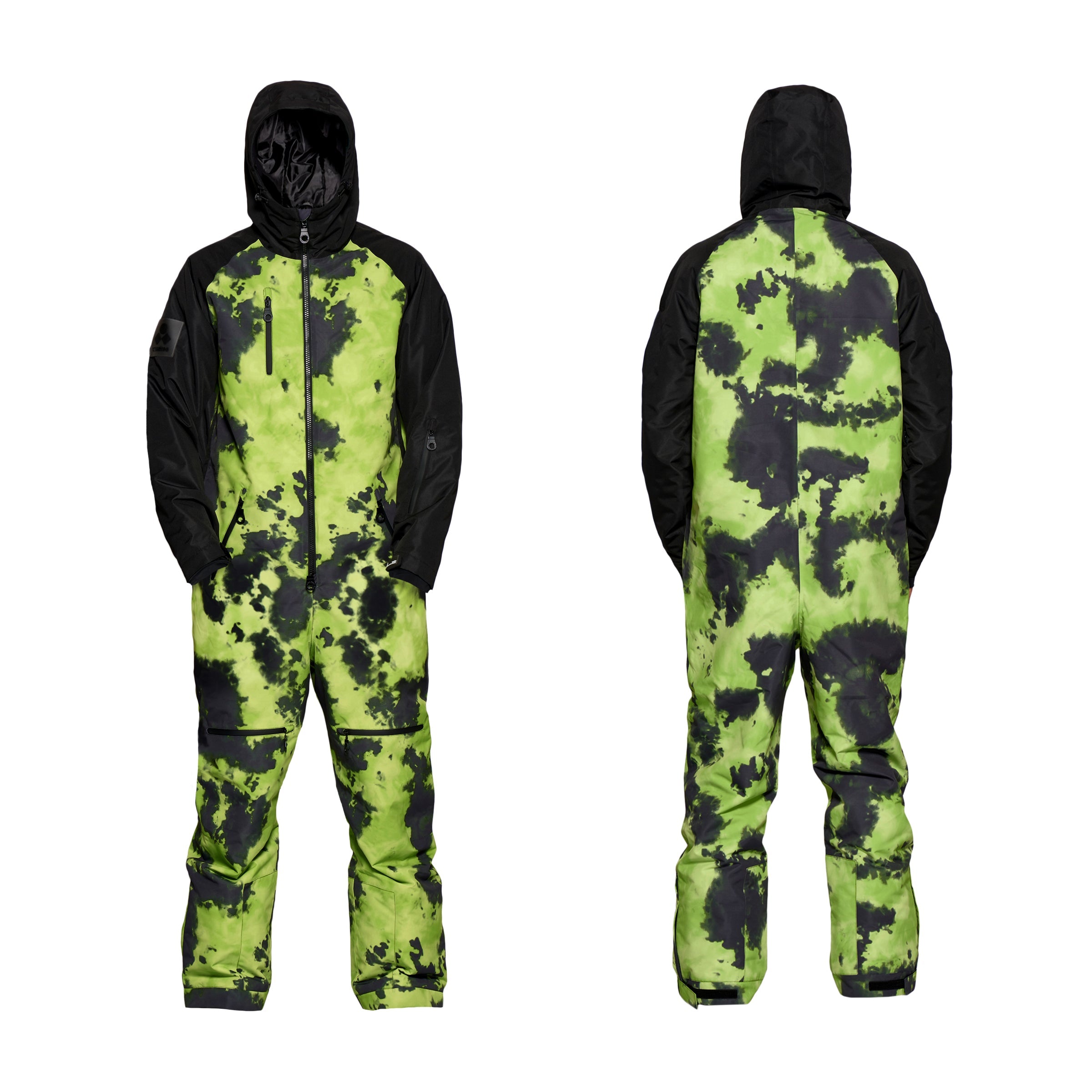 Men's Snow Suit, Green Tie Dye