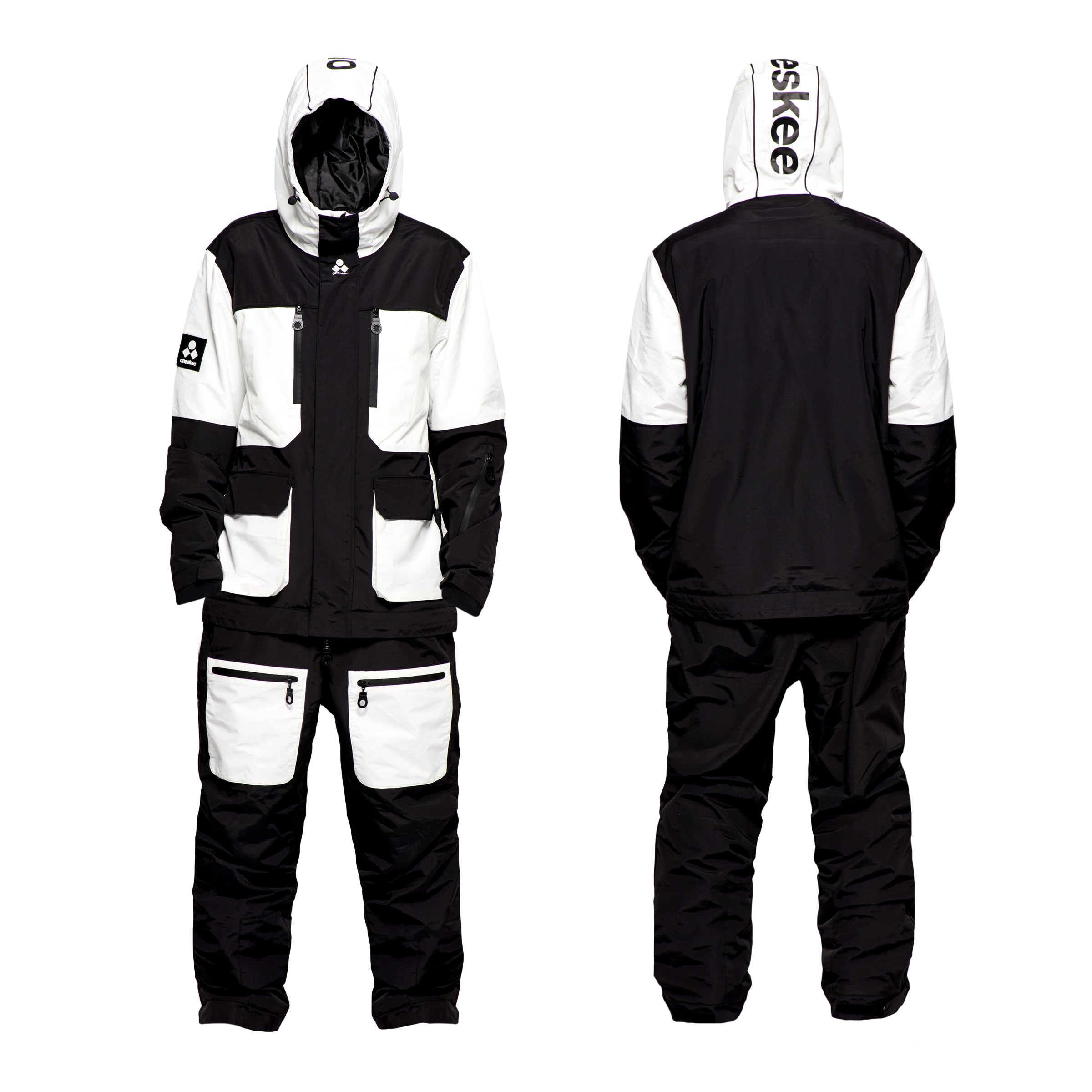 Men's 2-in-1 Snow Suit, Black & White