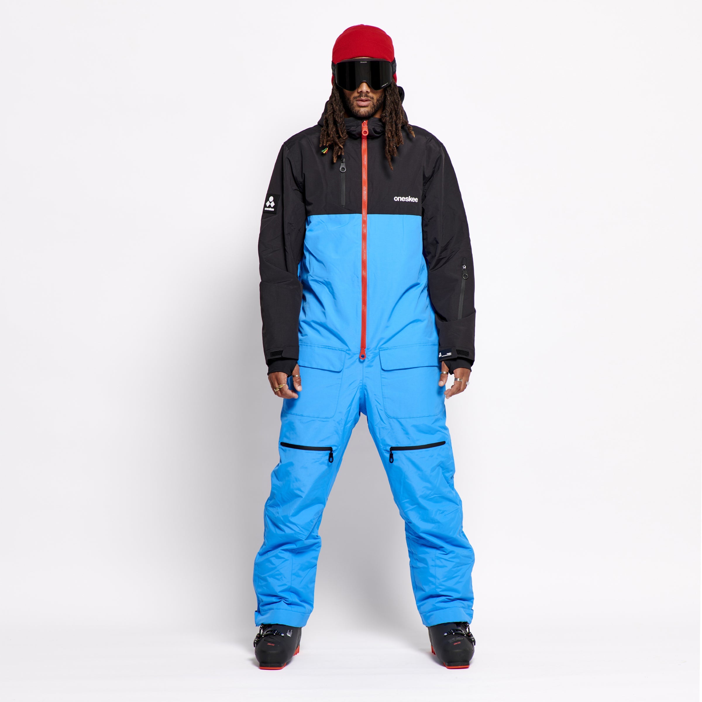 Men's Snow Suit, Blue & Black