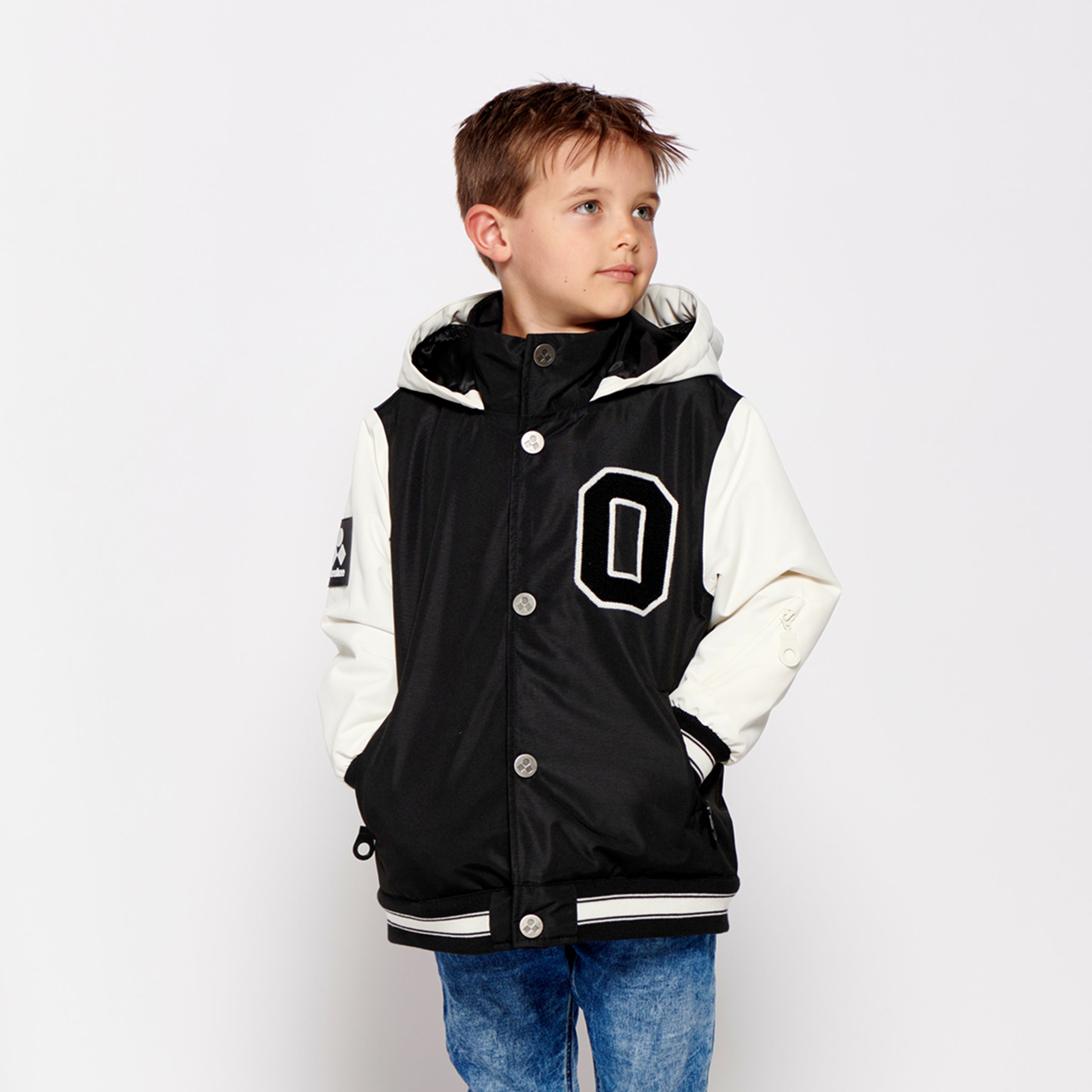 Kids 2-in-1 Snow Suit, Black Varsity
