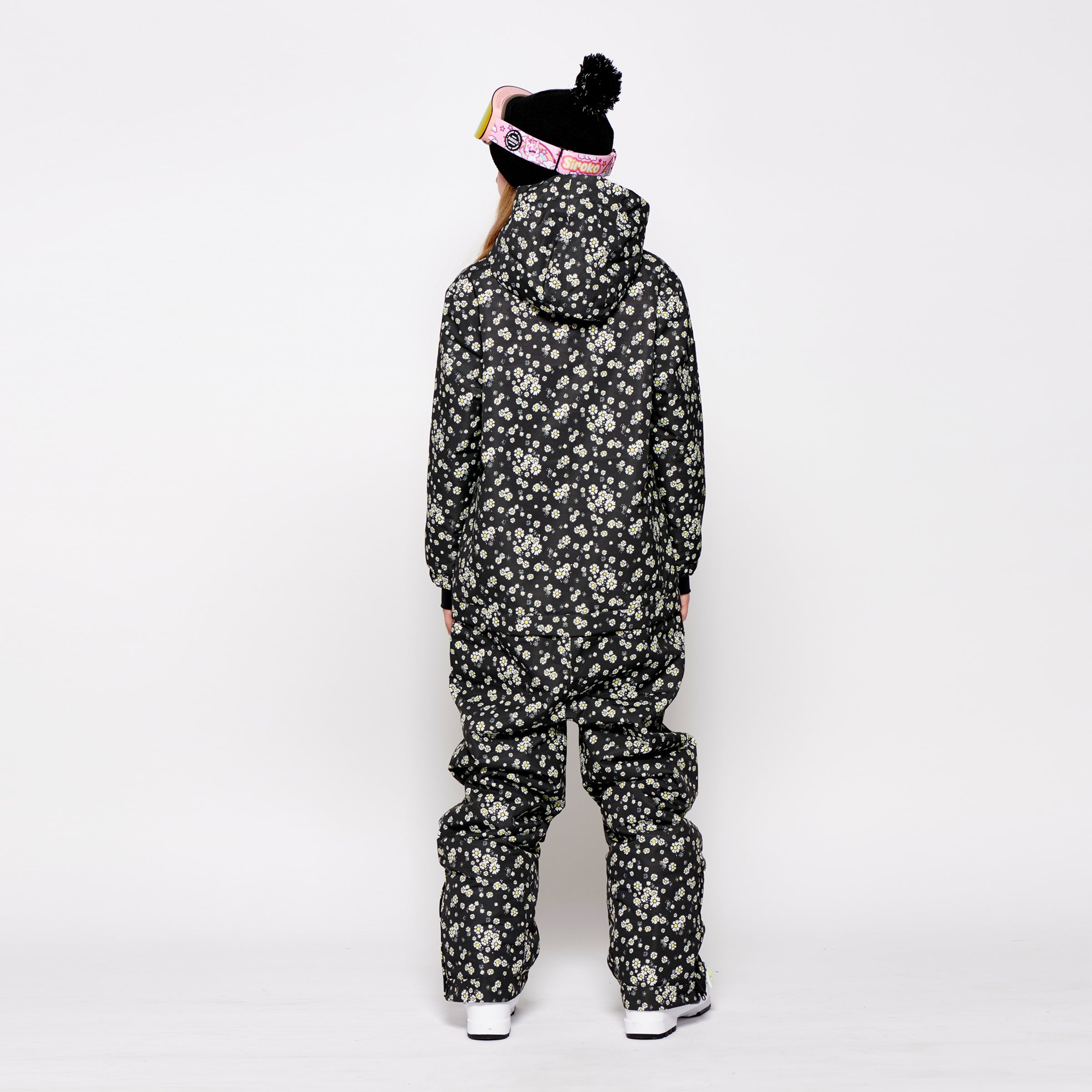 Kids 2-in-1 Snow Suit, Black Floral