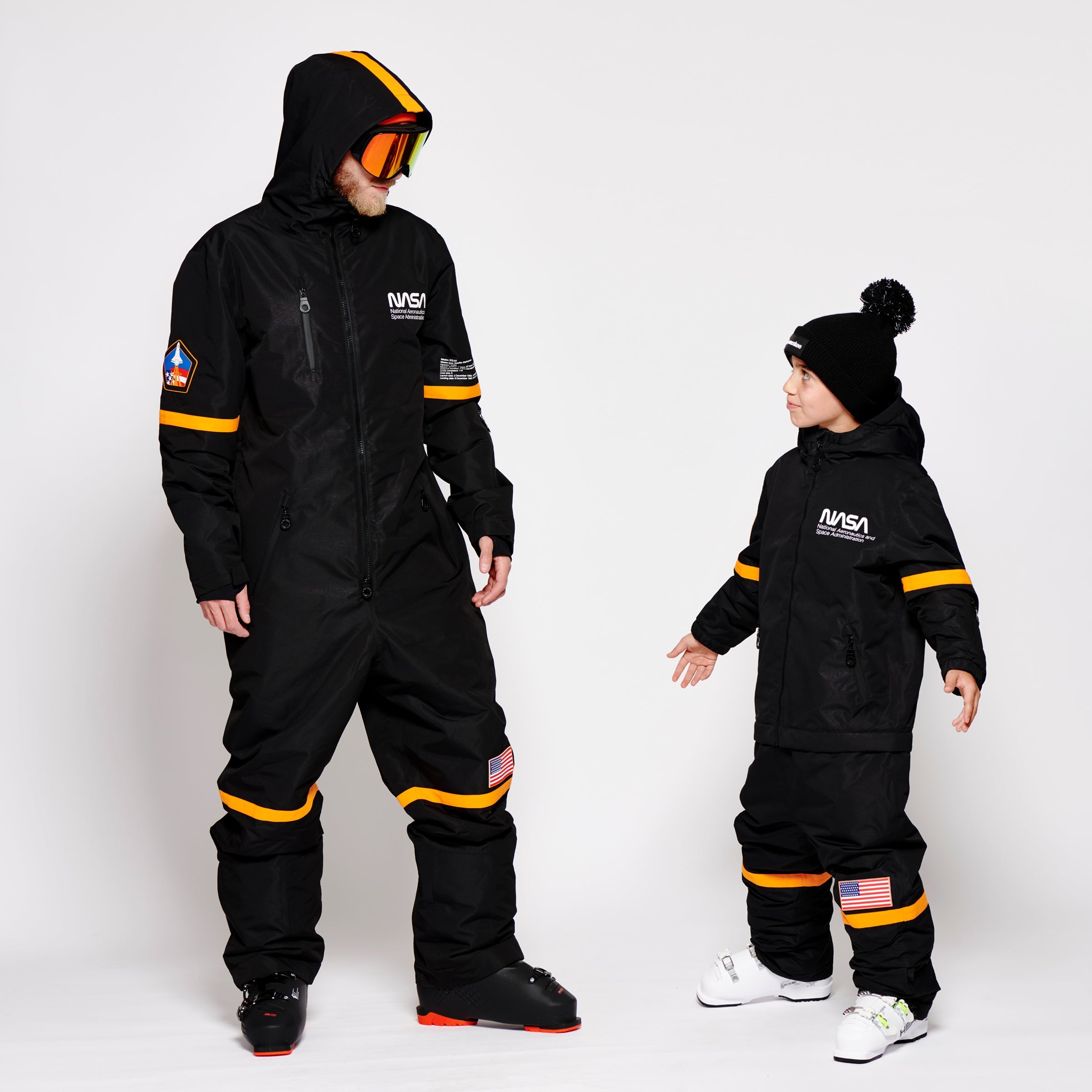 Kids 2-in-1 Snow Suit, Black NASA