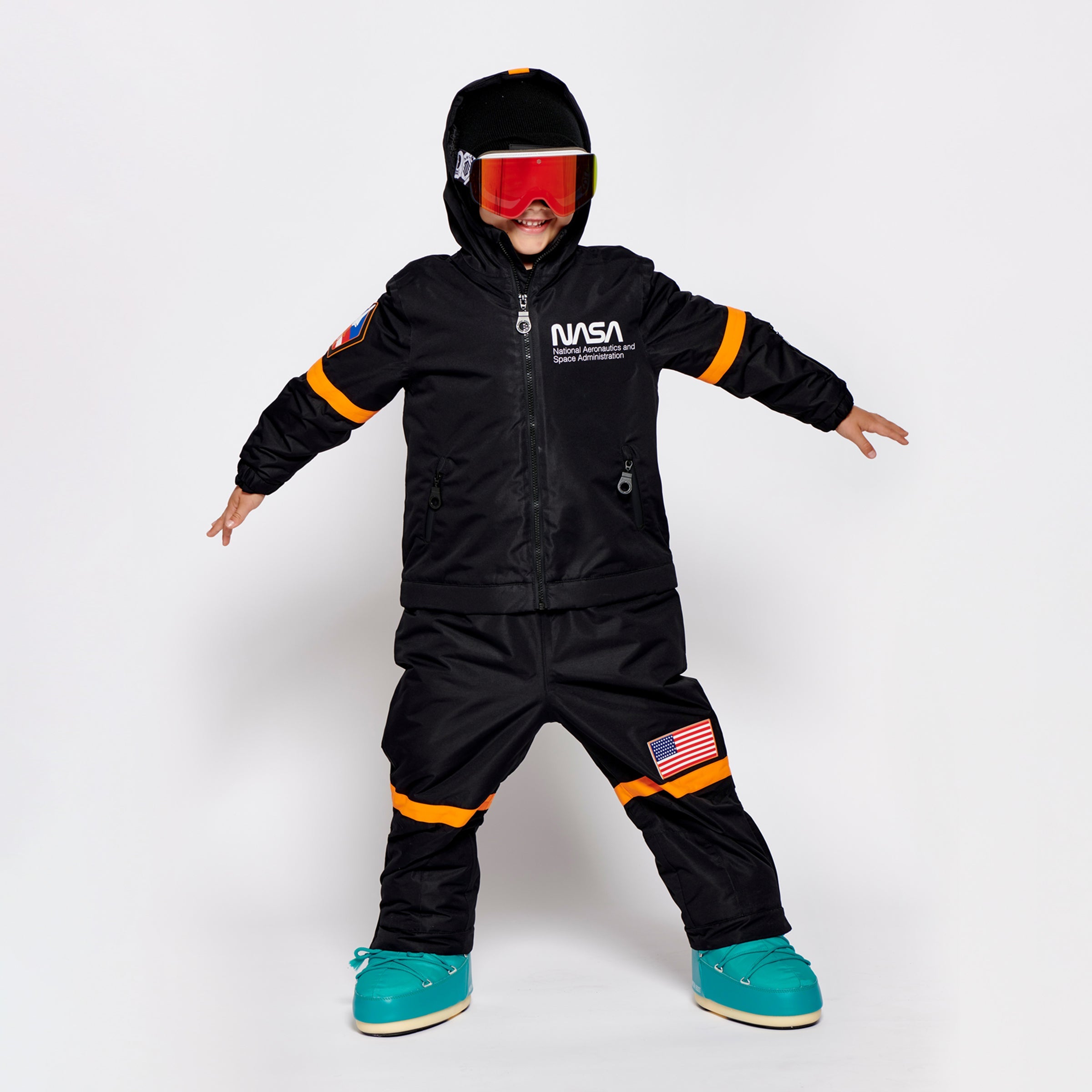 Kids 2-in-1 Snow Suit, Black NASA