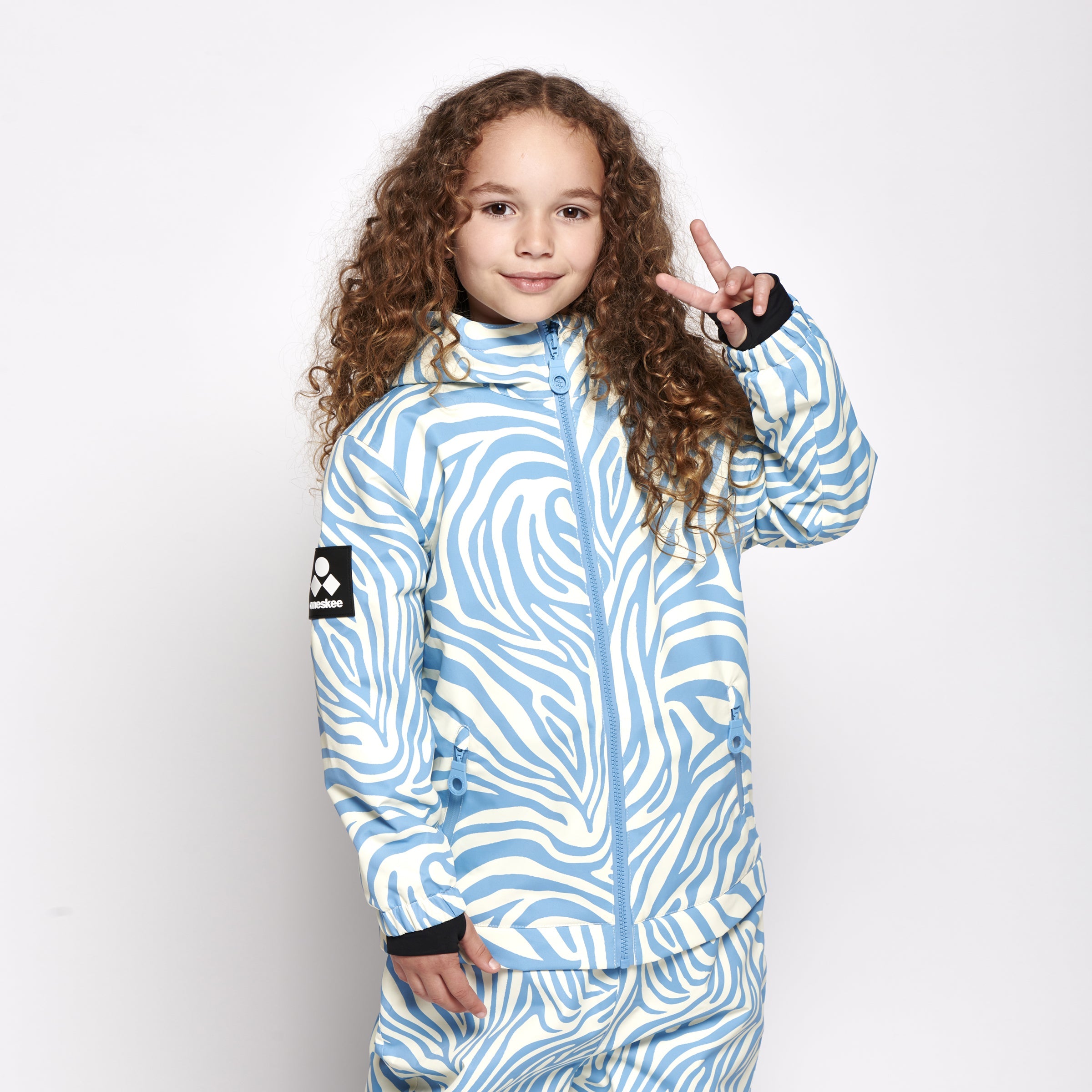 Kids 2-in-1 Snow Suit, Blue Zebra