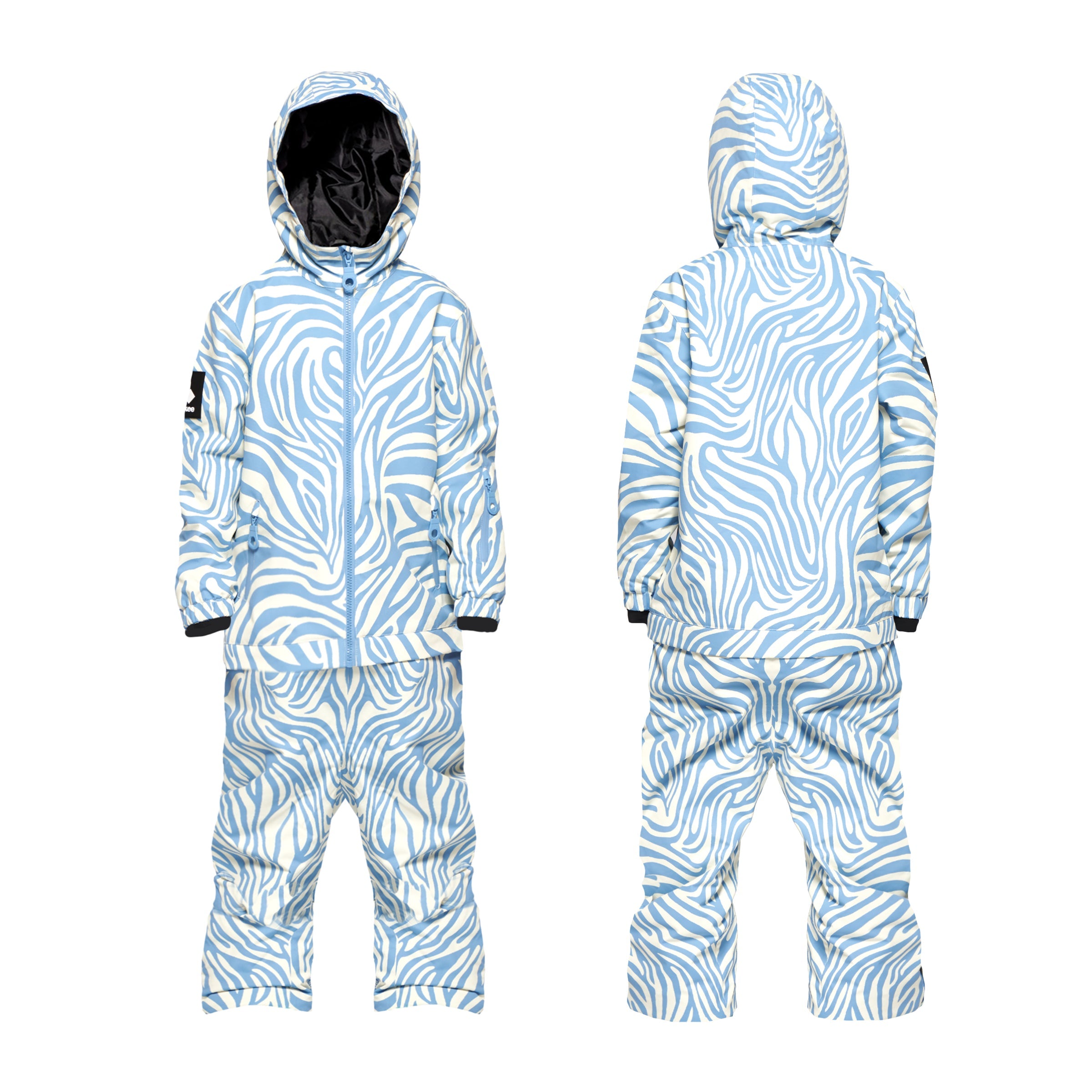 Kids 2-in-1 Snow Suit, Blue Zebra