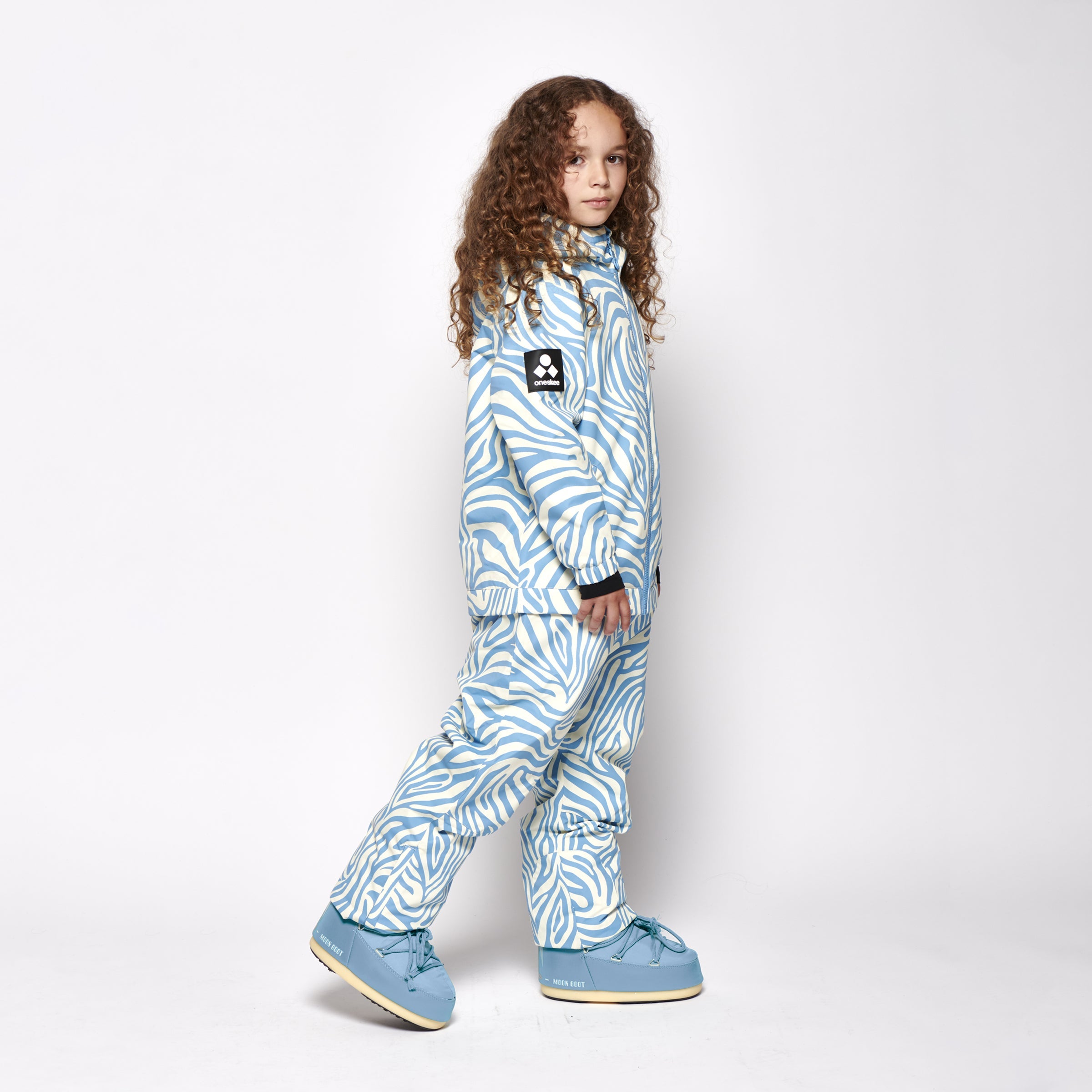 Kids 2-in-1 Snow Suit, Blue Zebra