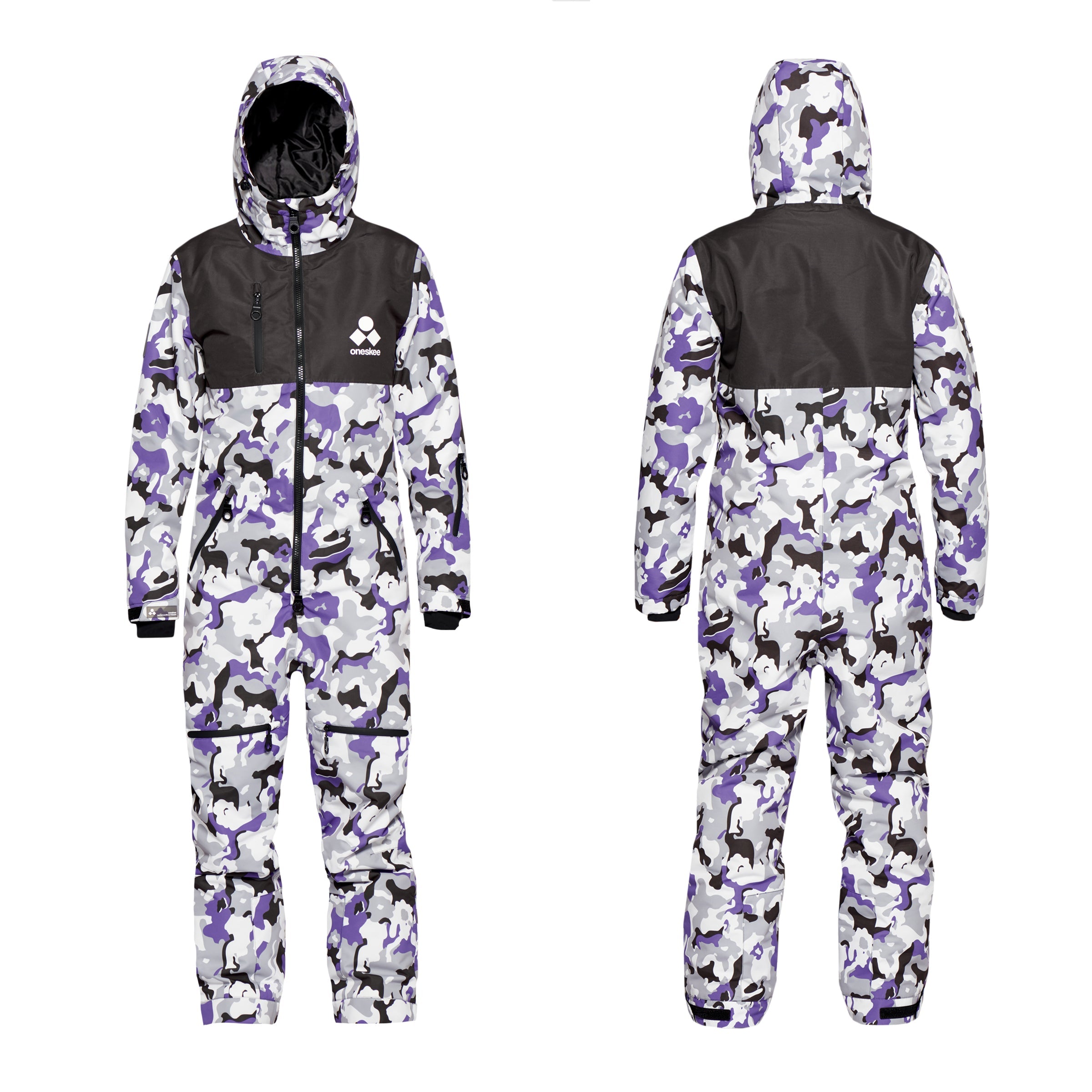 Women's Snow Suit, Purple Camo