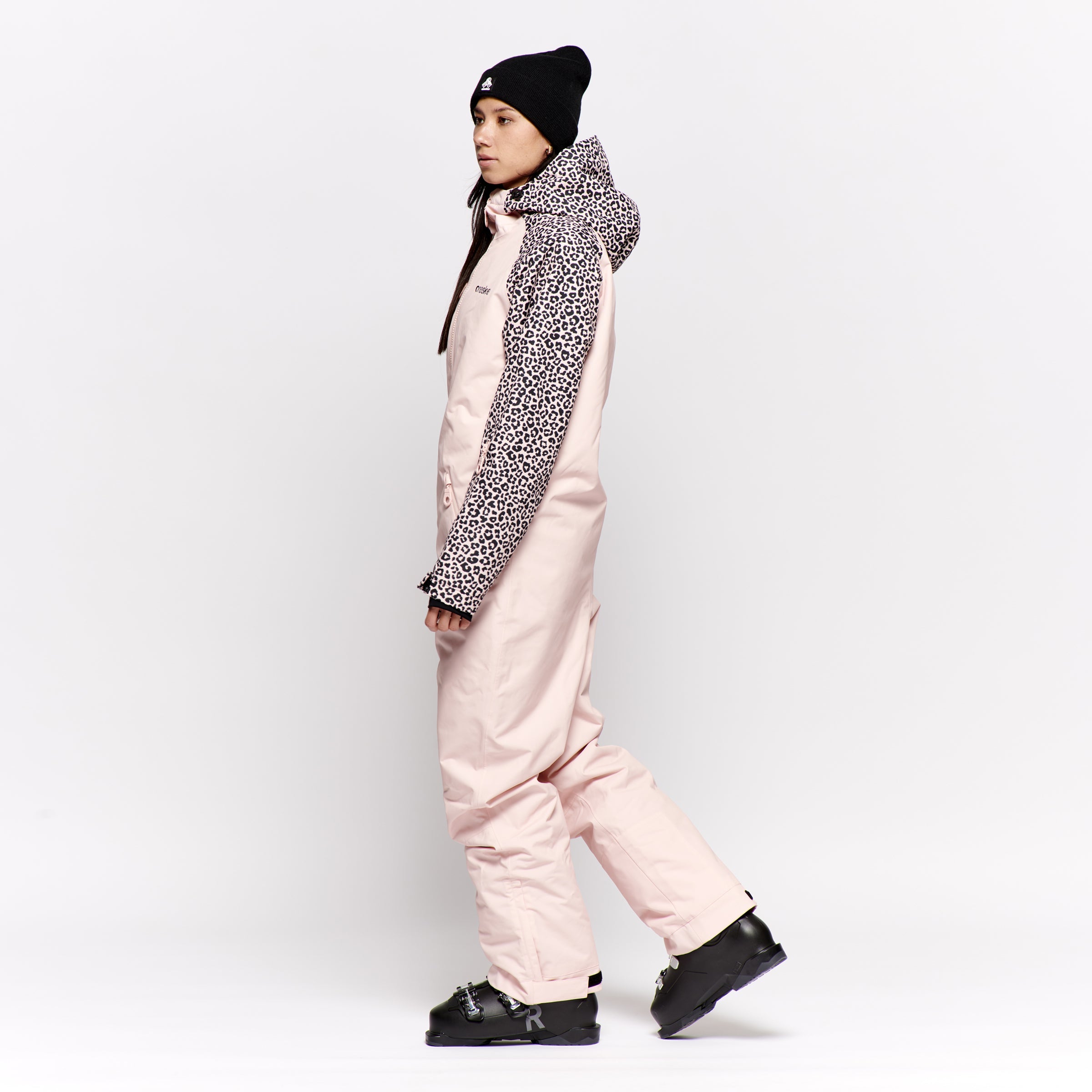 Women's Snow Suit, Pink Leopard